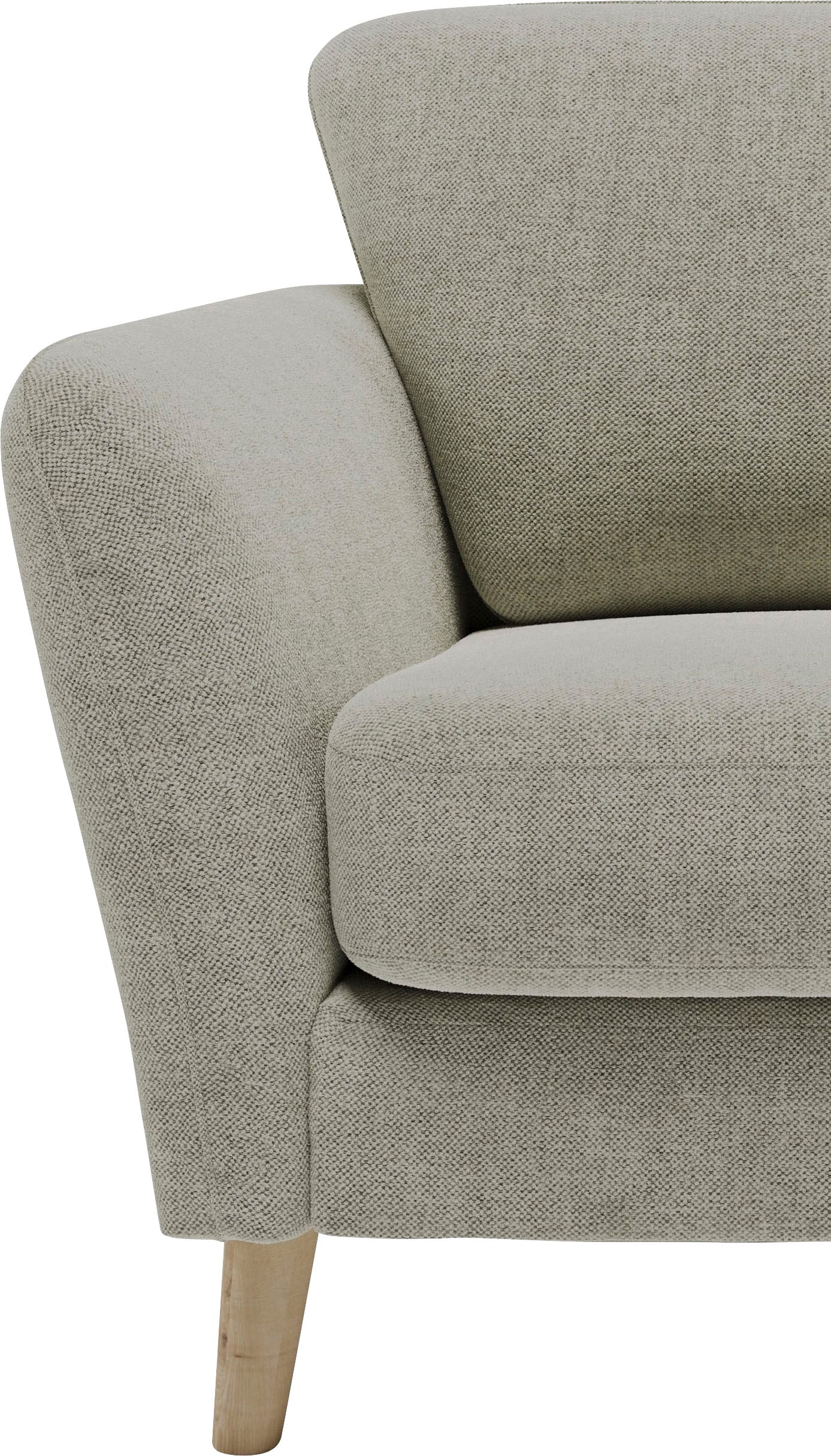 Home affaire Ecksofa »MARSEILLE (242/152cm),L-Form, Rec. rechts/links«, Massivholzbeine Eiche, Landhausstil, Wellenunterfederung