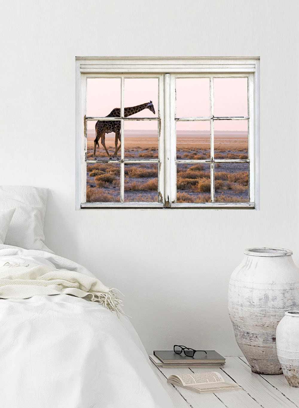 queence Wandsticker »Giraffe«, Wandsticker, Wandbild, selbstklebend, 3D, Fenster