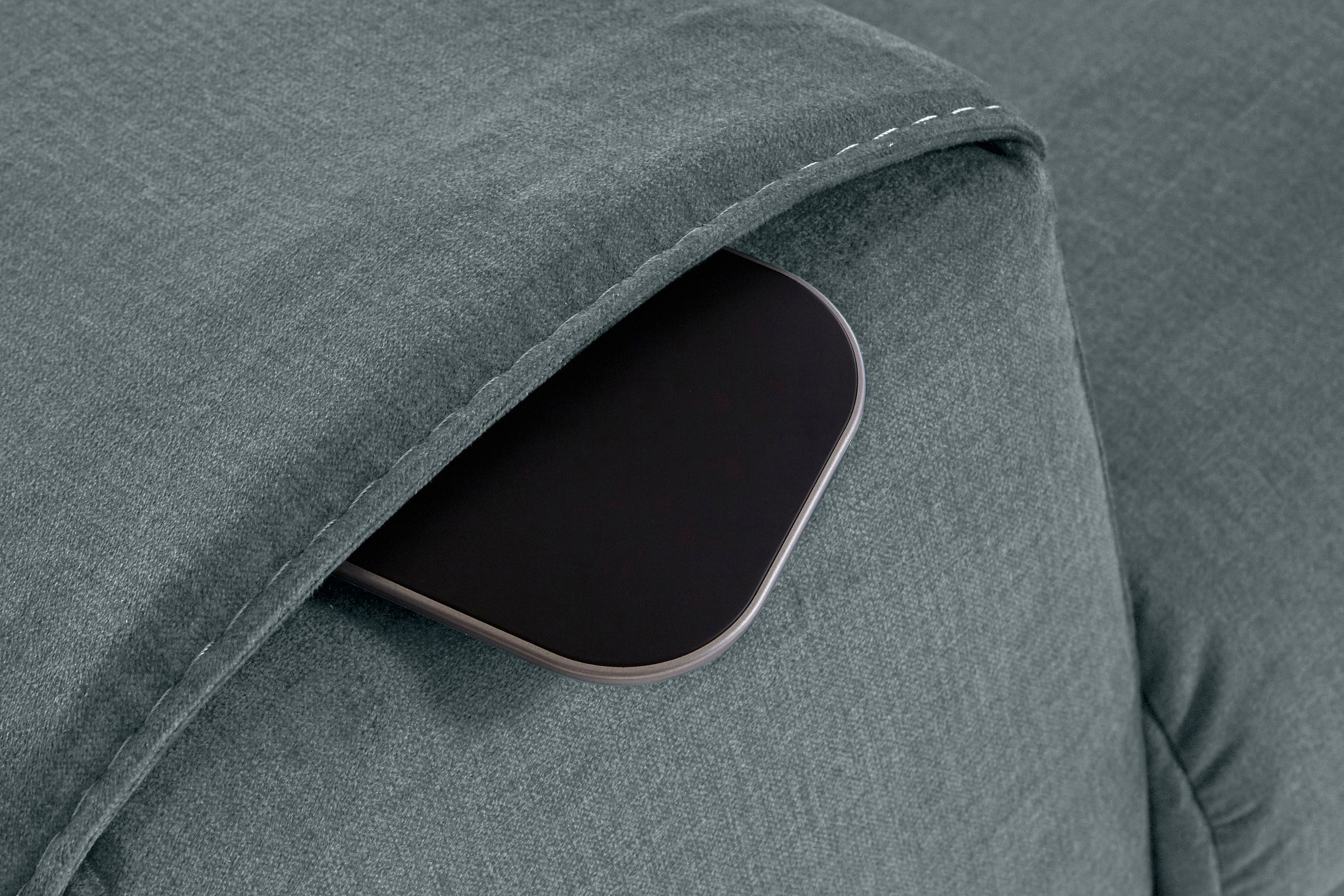 COTTA Ecksofa »Morven L-Form mit Kopfteilverstellung«, wahlweise mit Bettfunktion, Bettkasten & Wireless-Charger