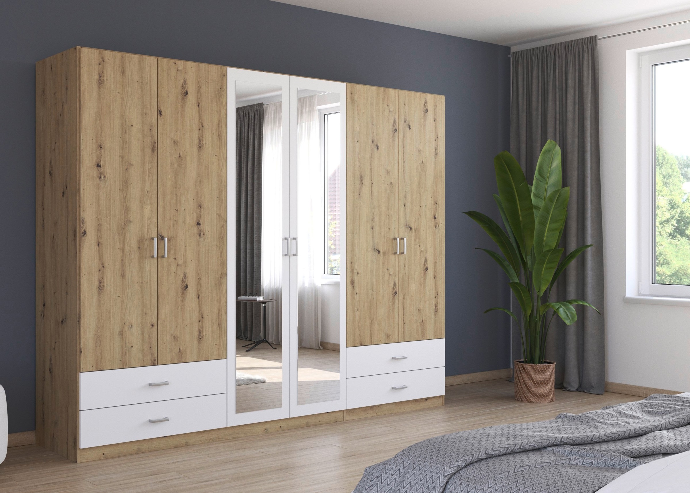 rauch Drehtürenschrank »Kleiderschrank Schrank Garderobe Wäscheschrank BORB günstig online kaufen