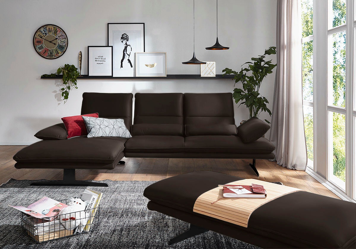 W.SCHILLIG Ecksofa »broadway, Designsofa mit tollem Sitzkomfort«, Sitztiefe günstig online kaufen