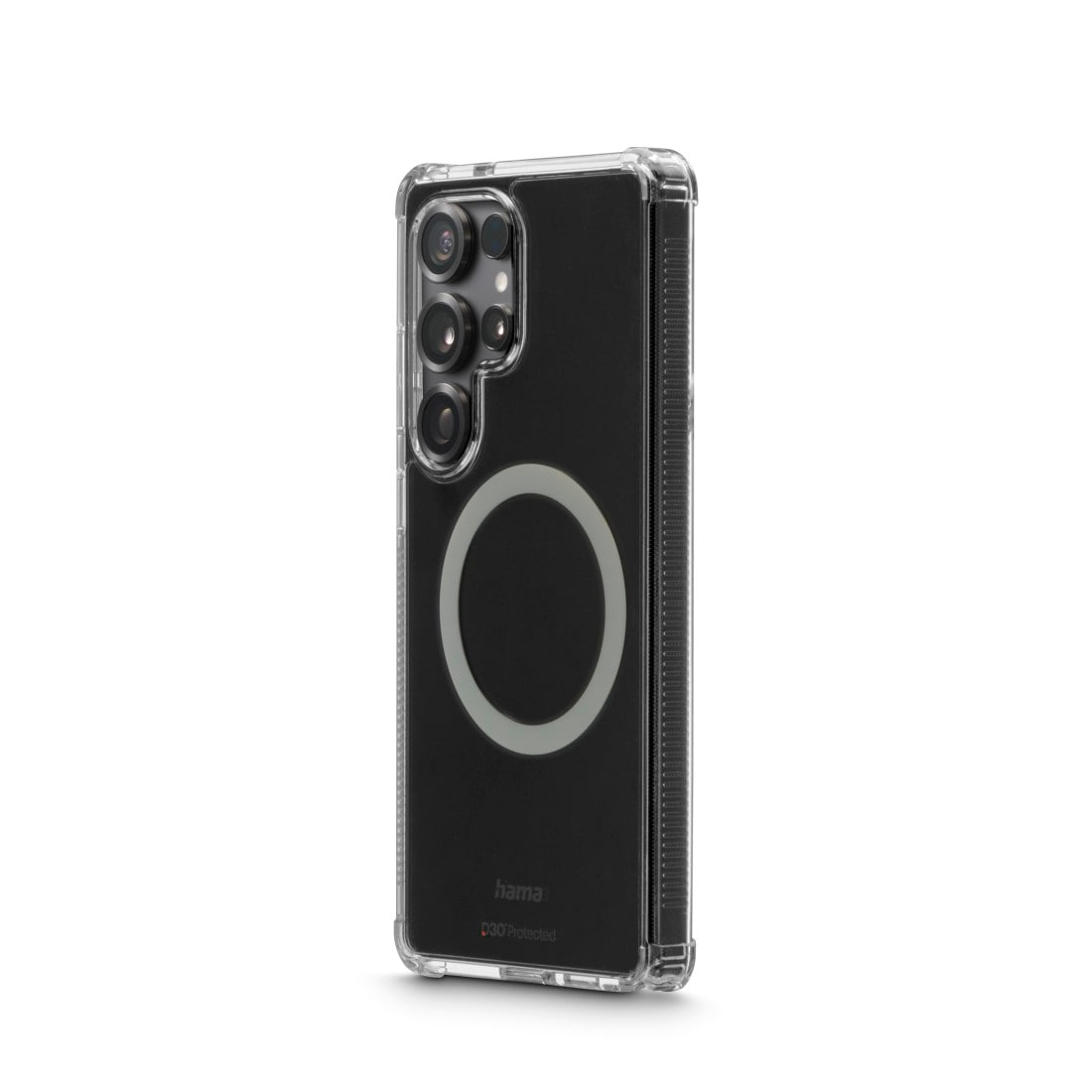 Hama Smartphone-Hülle »Handyhülle magnetisch f. Galaxy S25 Ultra (für Qi2, D3O, durchsichtig)«, Samsung Galaxy S25 Ultra, Wireless-Charging