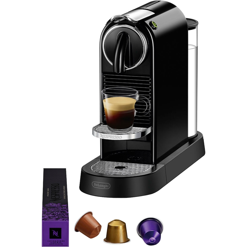 Nespresso Kapselmaschine »CITIZ EN 167.B von DeLonghi, Black«, inkl. Willkommenspaket mit 7 Kapseln