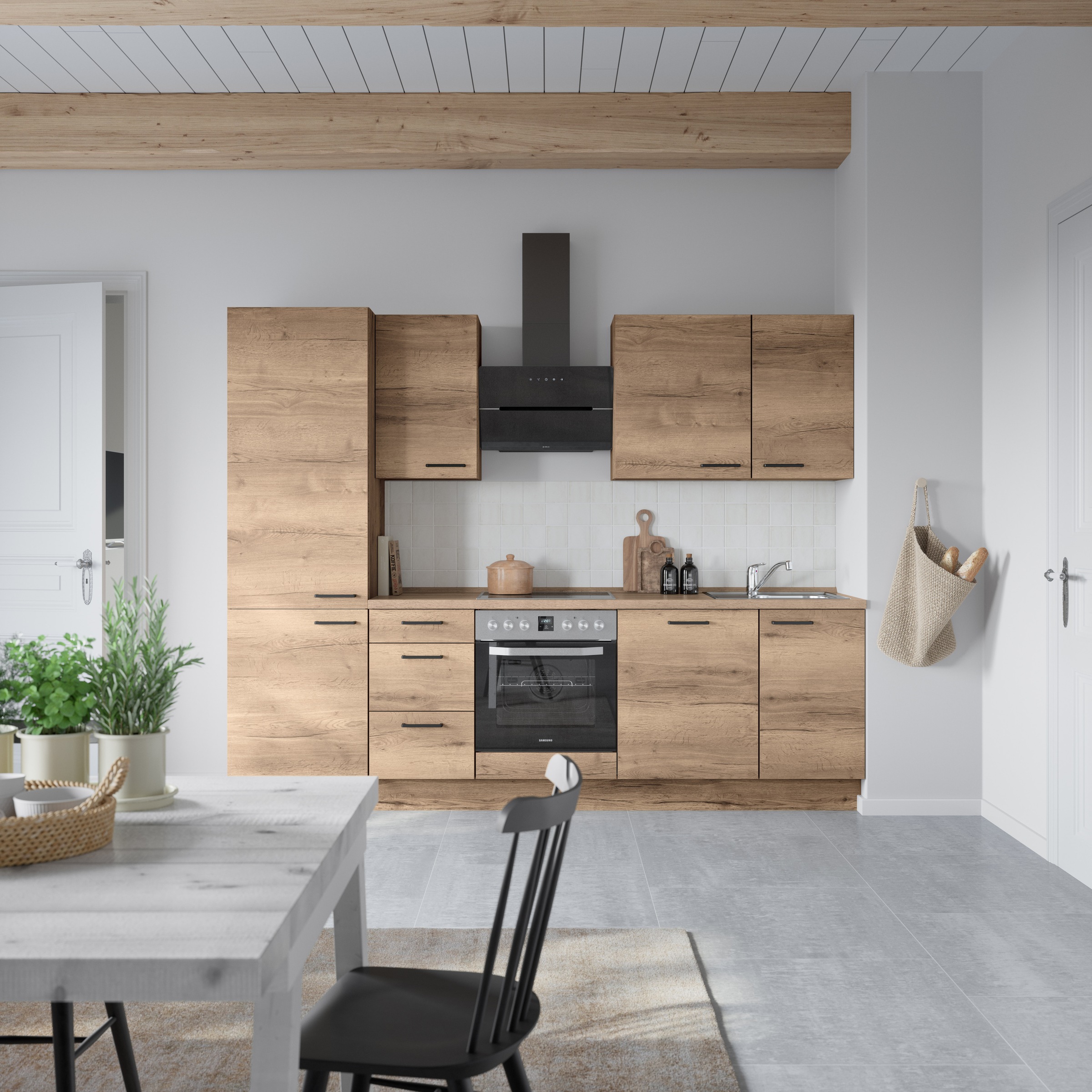 nobilia® Küchenzeile »"Structura II"«, vormontiert, Ausrichtung wählbar, Breite 270 cm, wahlw. mit E-Geräten
