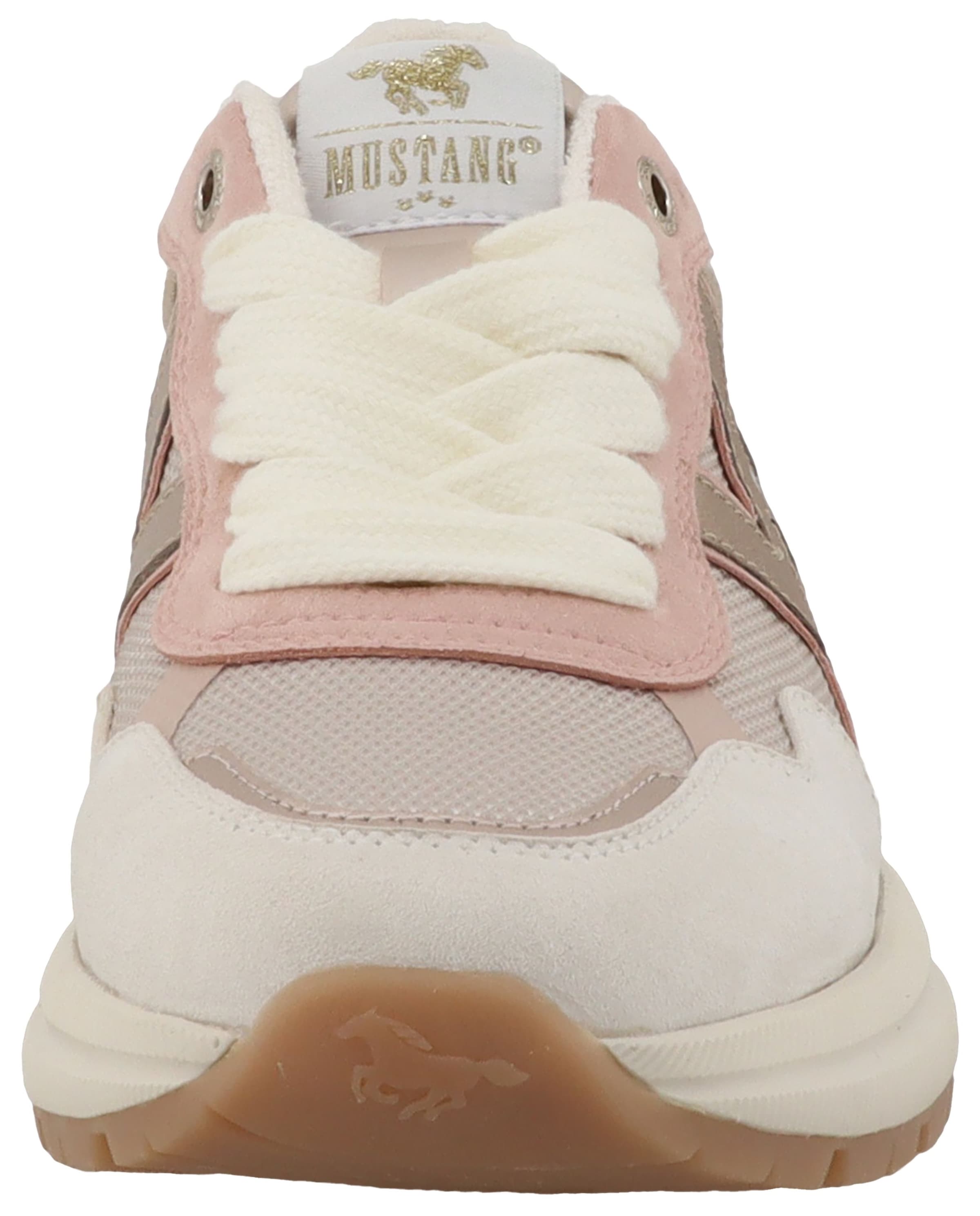 Mustang Shoes Keilsneaker »Nilda«  Schnürschuh, Halbschuh mit pastellfarbenen Kontrastbesätzen