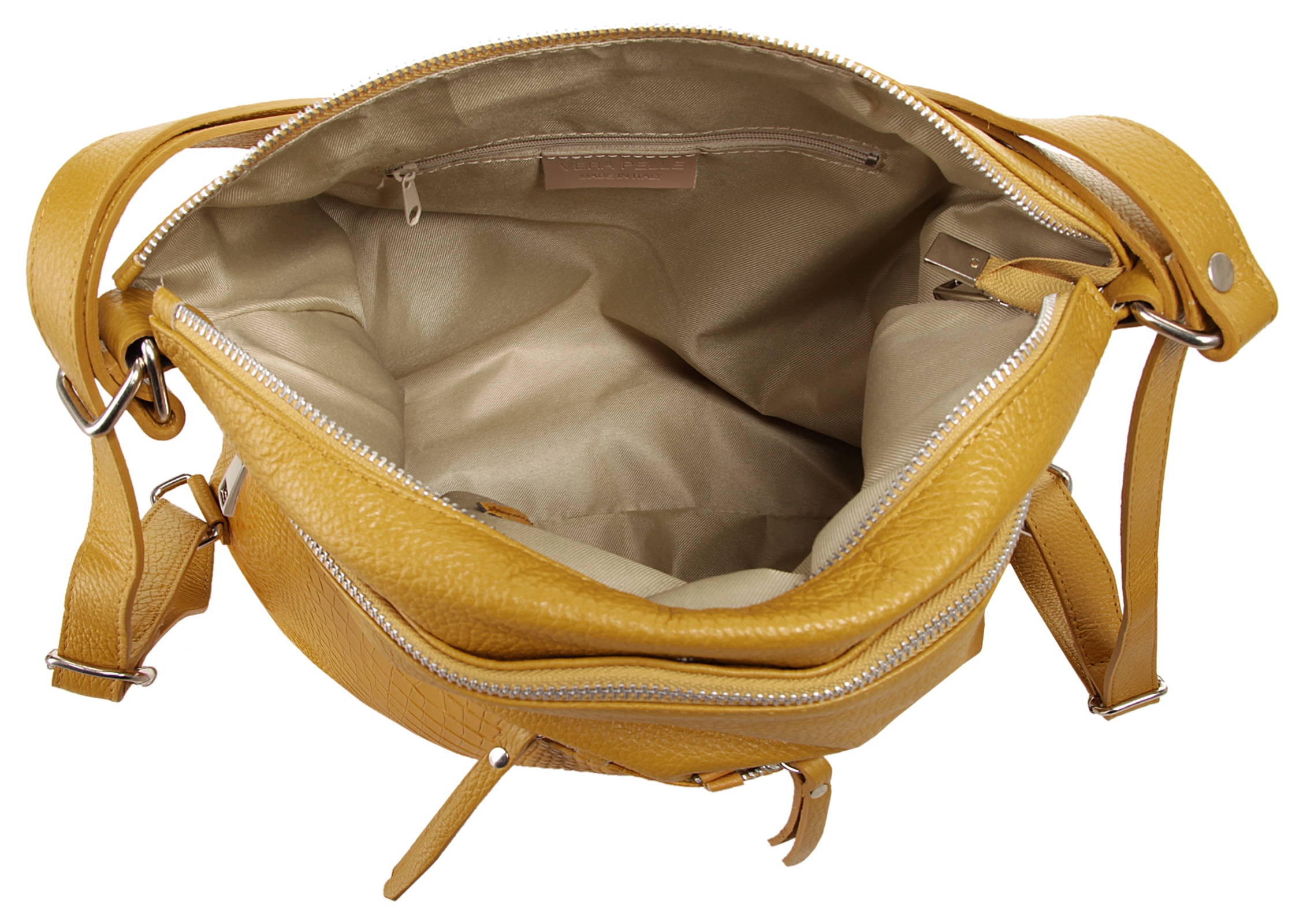 Samantha Look Umhängetasche echt Leder, Made in Italy