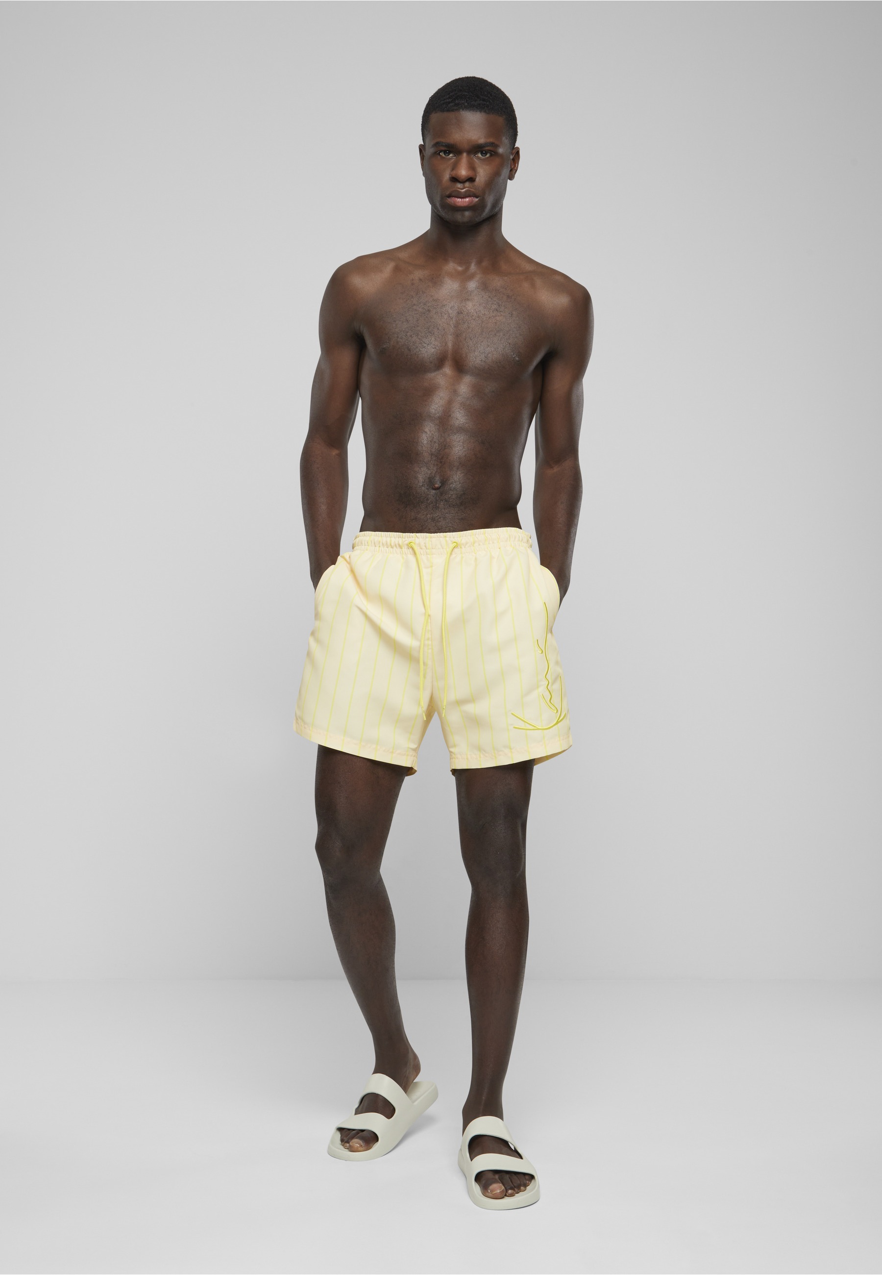 Karl Kani Badeshorts »Karl Kani Herren KM241-054-1 Signature Pinstripe Swim Shorts«