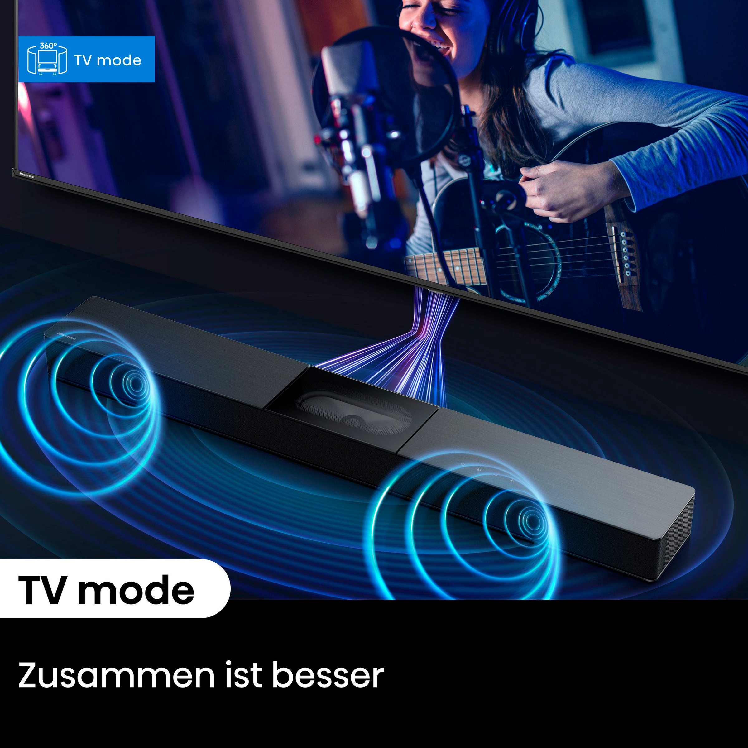 Hisense Mini-LED-Fernseher »55E8S« 139 cm/55 ″ Smart-TV inkl. HS2000 Soundbar im Wert von UVP €129