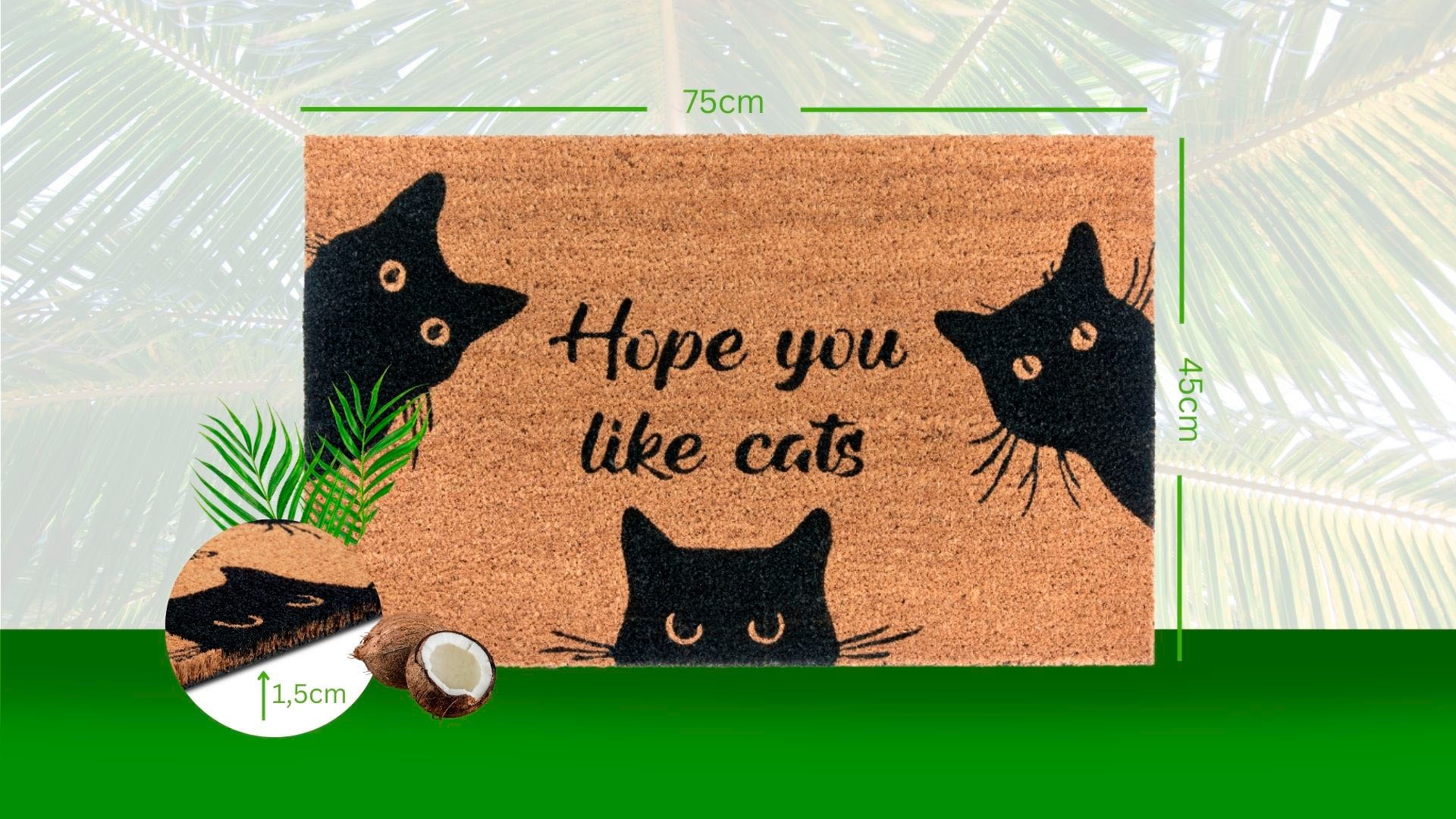 HANSE Home Fußmatte »Mix Mats Kokos Cat Fan«, rechteckig, Kokos,  Schmutzfangmatte, Outdoor, Rutschfest, Innen, Kokosmatte, Flur online  kaufen