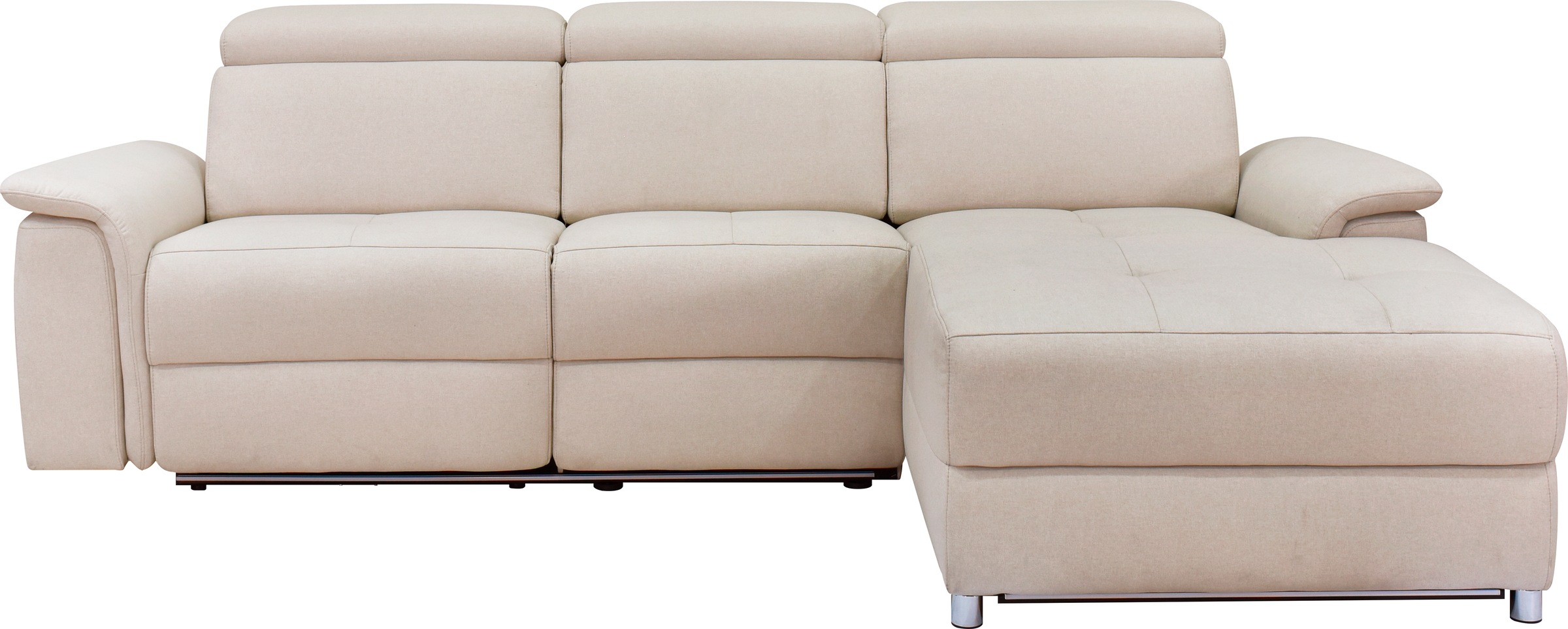 Home affaire Ecksofa »Pareli, L-Form, 259cm,m. Recamiere, Echtleder, Kunstl günstig online kaufen