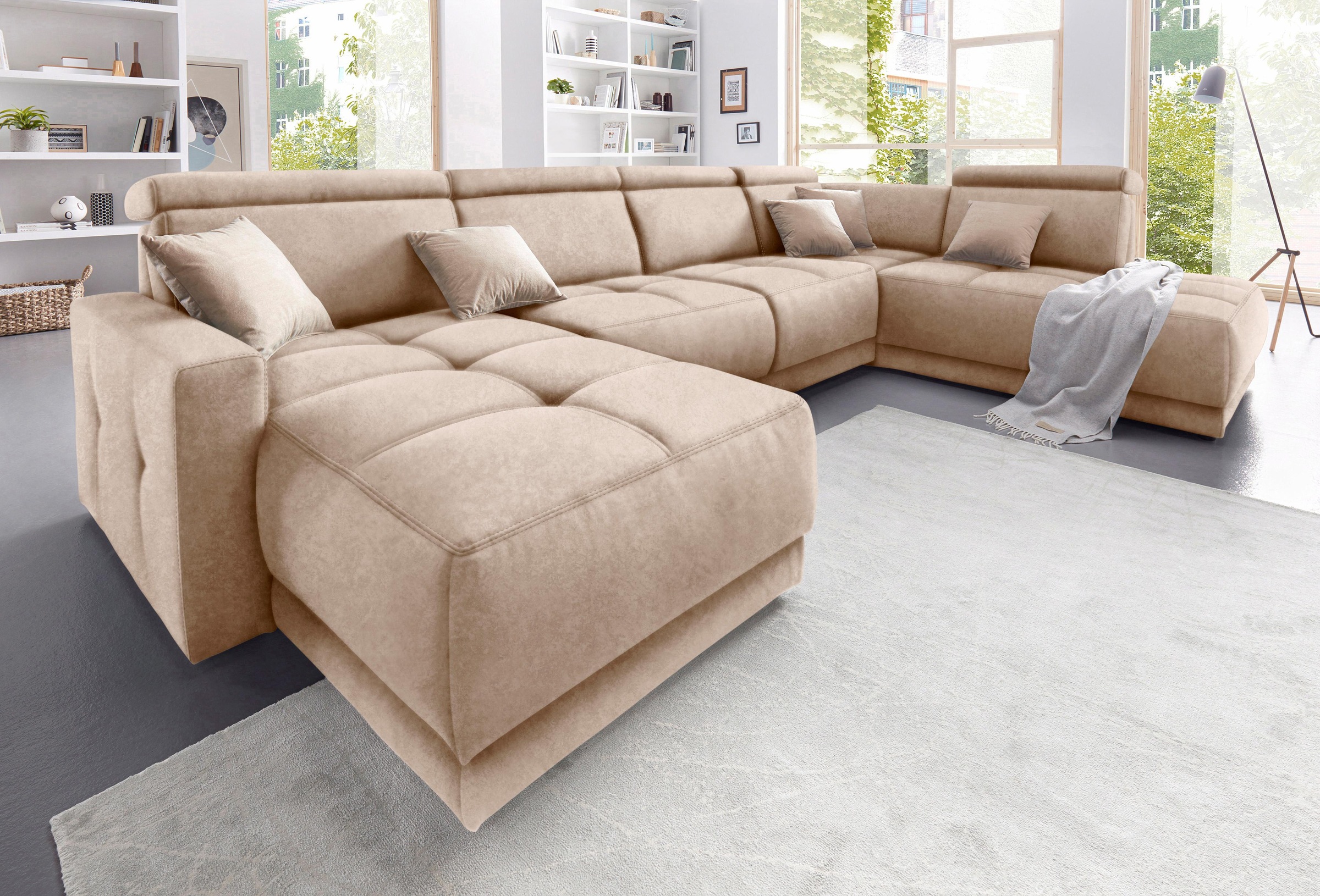 DOMO collection Wohnlandschaft »Ava moderne Sitzheftung mit toller Doppelna günstig online kaufen