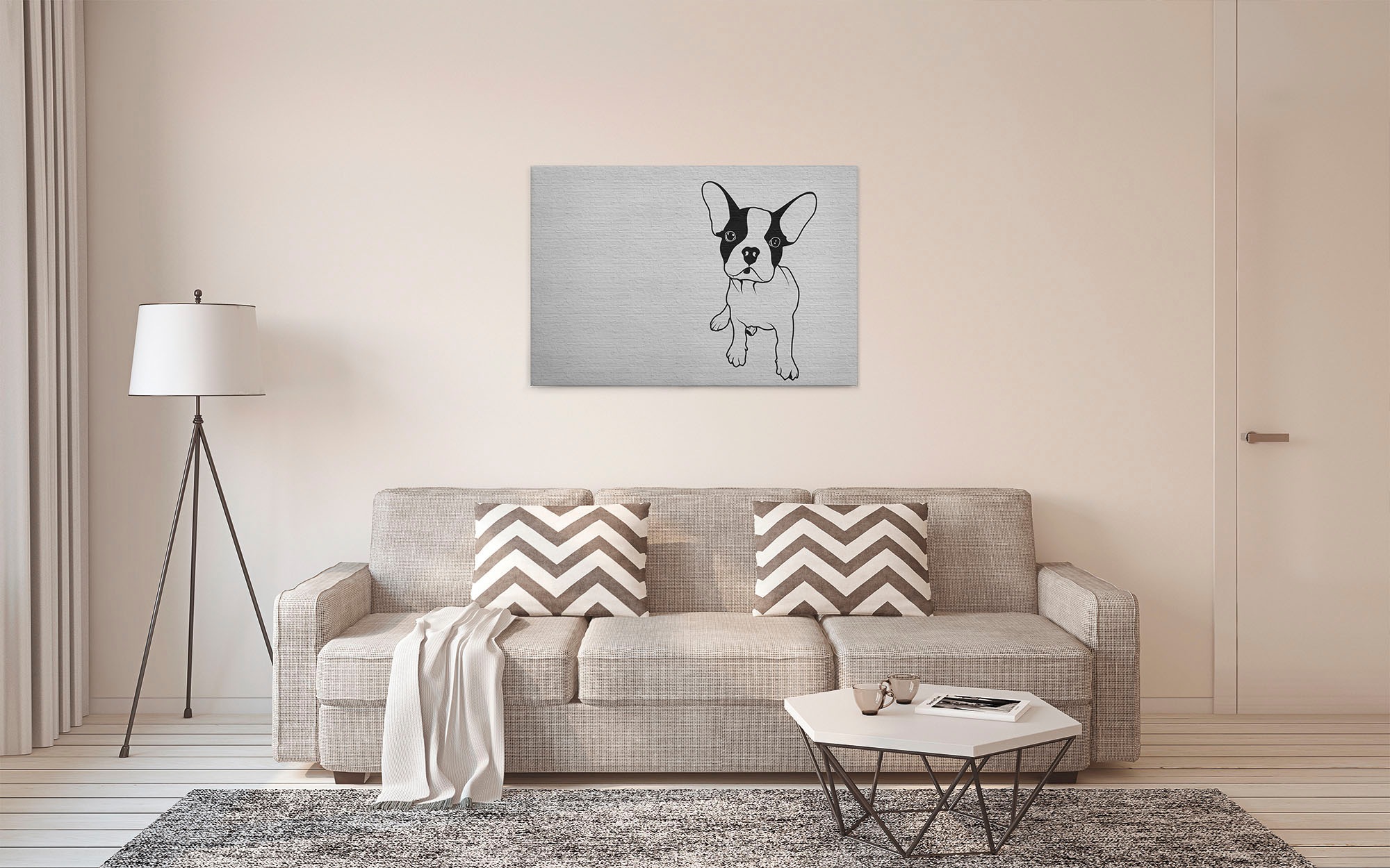 A.S. Création Leinwandbild »tattoo you«, Kunst-Modern-Kinder, (1 St.), Keilrahmen Bild Herz Leinwand-Bild Wohnzimmer modern Wandbild Kinder