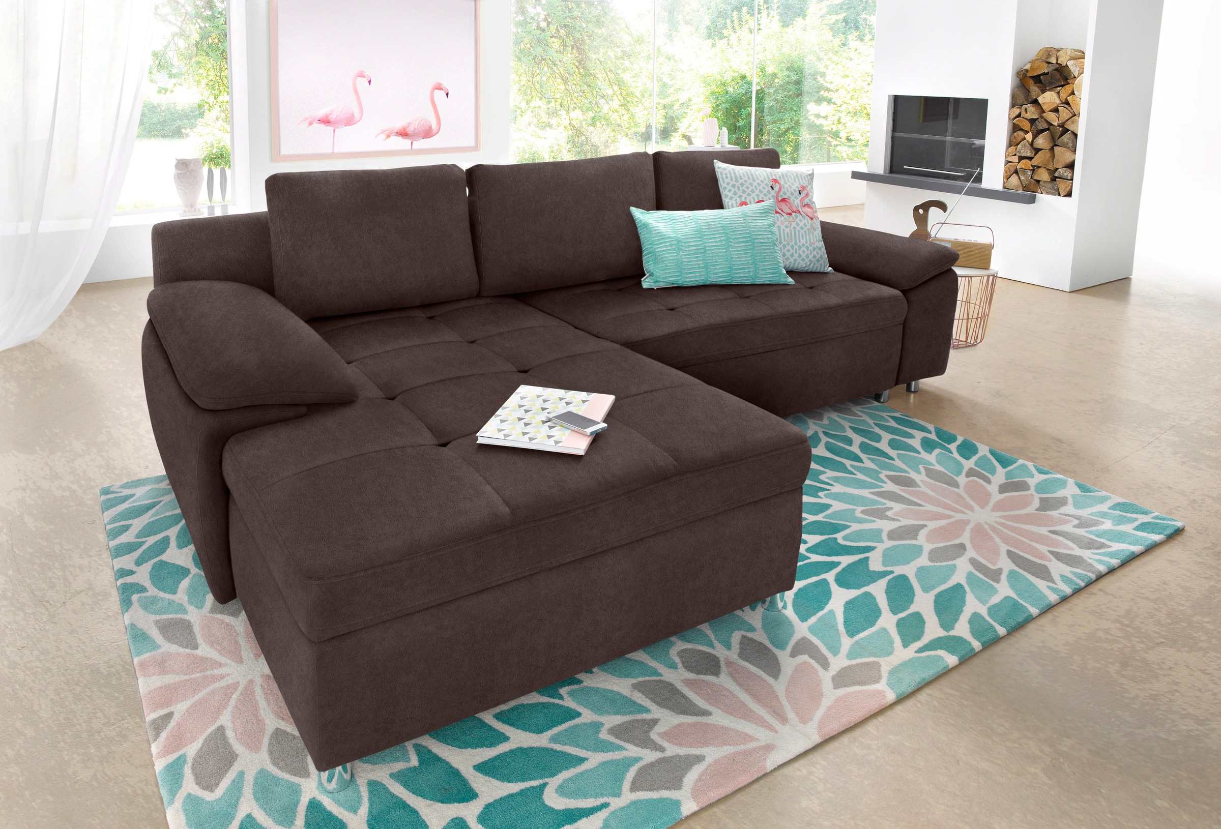 sit&more Ecksofa »Labene L-Form«, wahlweise mit Bettfunktion und Bettkasten günstig online kaufen