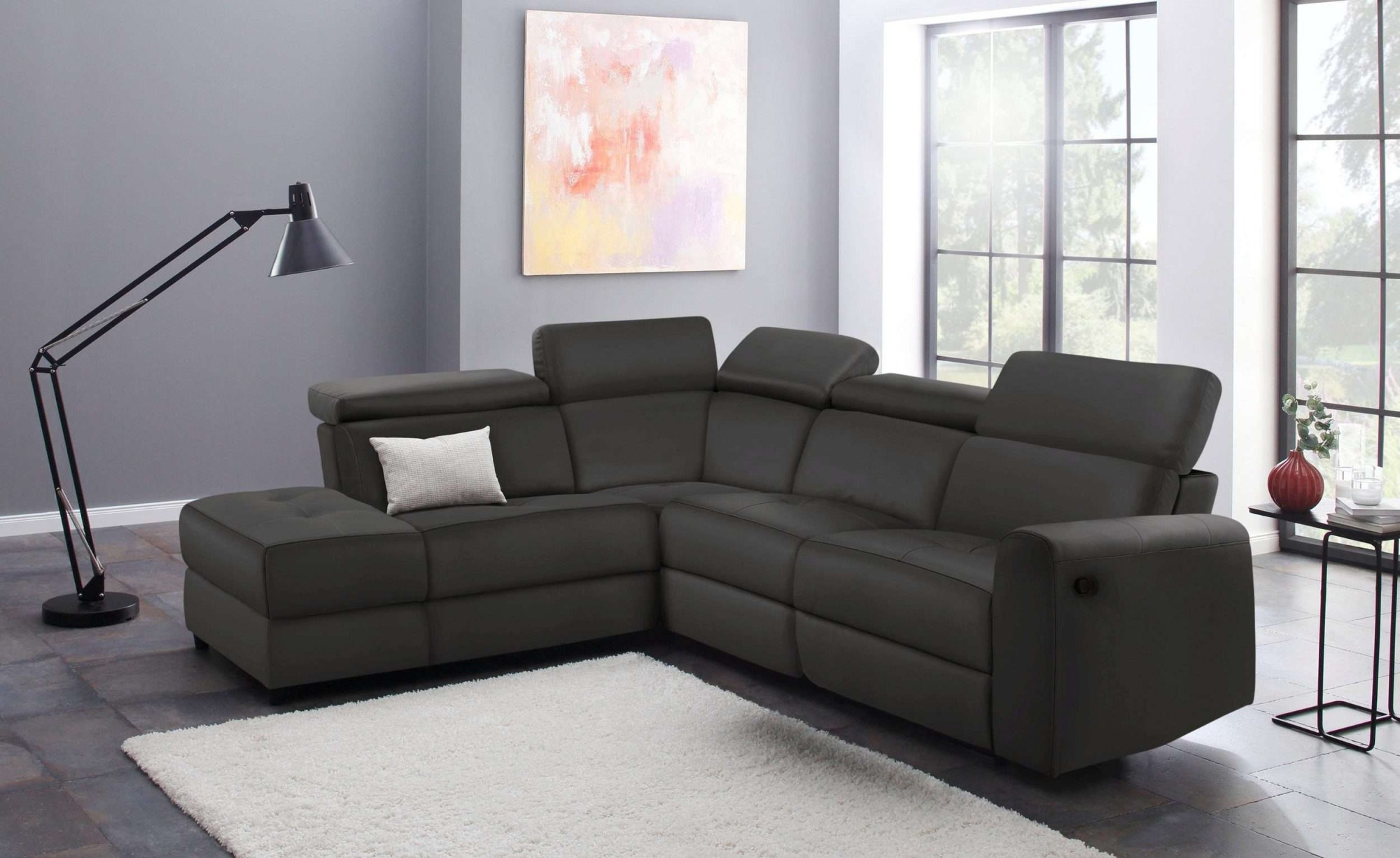 Home affaire Ecksofa »Sentrano, L-Form,«, 273 cm, man. o. elektr. Relaxfunktion und USB/Kopfverstellung