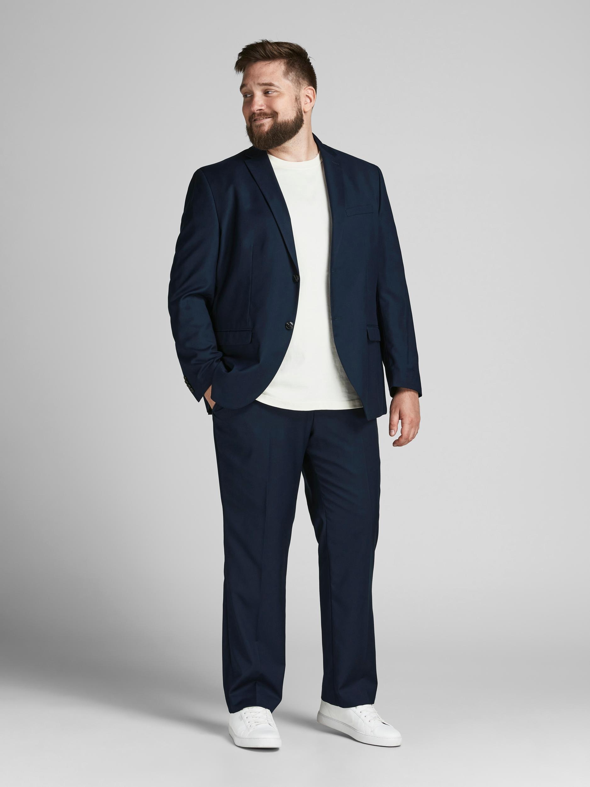 JACK & JONES PLUSSIZE Anzug »JPRFRANCO SUIT NOOS PLS« 2 Stk. tlg. slim fit Dark Navy 68 68 Modischer Anzug von Jack & Jones Plus Size