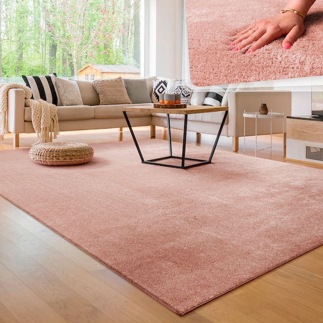 Paco Home Teppich »Cadiz 630«, rechteckig, Uni-Farben, besonders weich,  auch als Läufer erhältlich, waschbar bequem und schnell bestellen