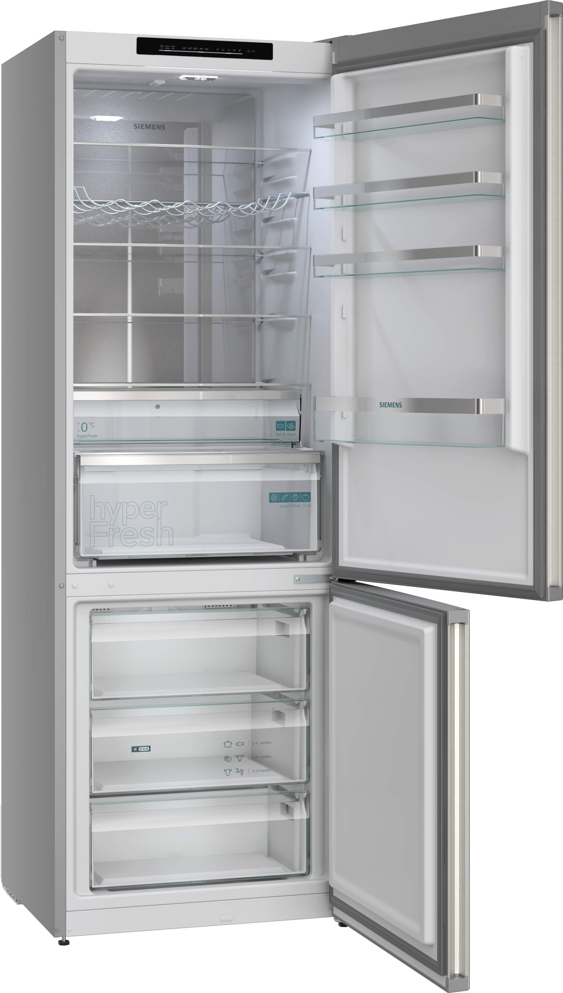 SIEMENS Kühl-/Gefrierkombination iQ300 »KG49NVIBG« 203 cm hoch 70 cm breit hyperFresh System für frisches Obst und Gemüse sowie Total noFrost