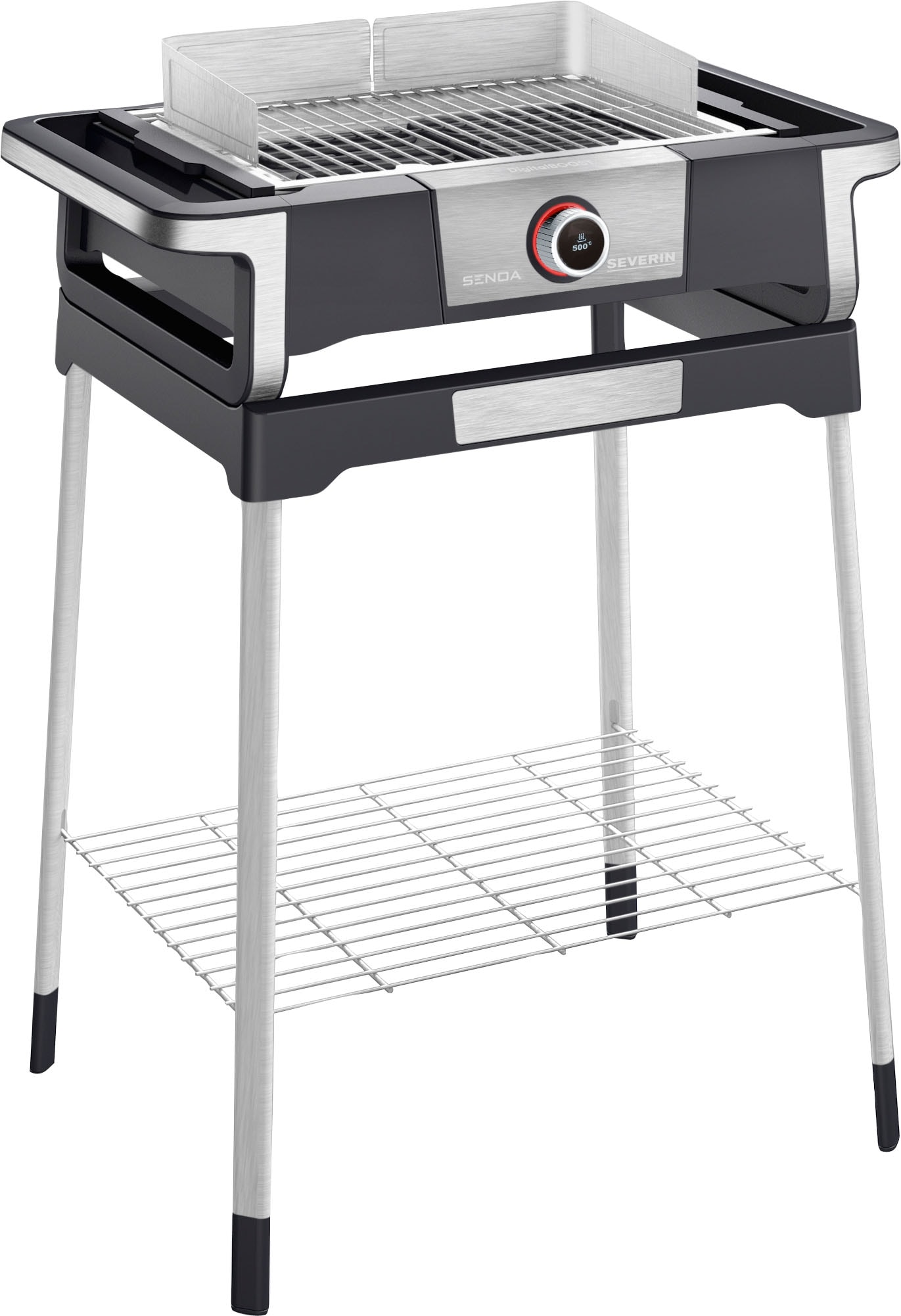 Severin Elektro-Standgrill »SENOA Digital Boost S PG 8118«, 3000 W, Reflektorschale zur optimalen Hitzeverteilung, einsatzbereit: 10 Min