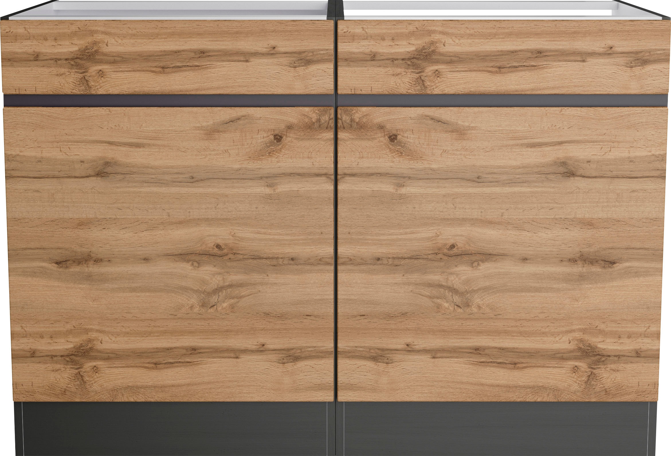 KOCHSTATION Spülenschrank "KS-Riesa" Breite 120 cm, MDF-Fronten günstig online kaufen