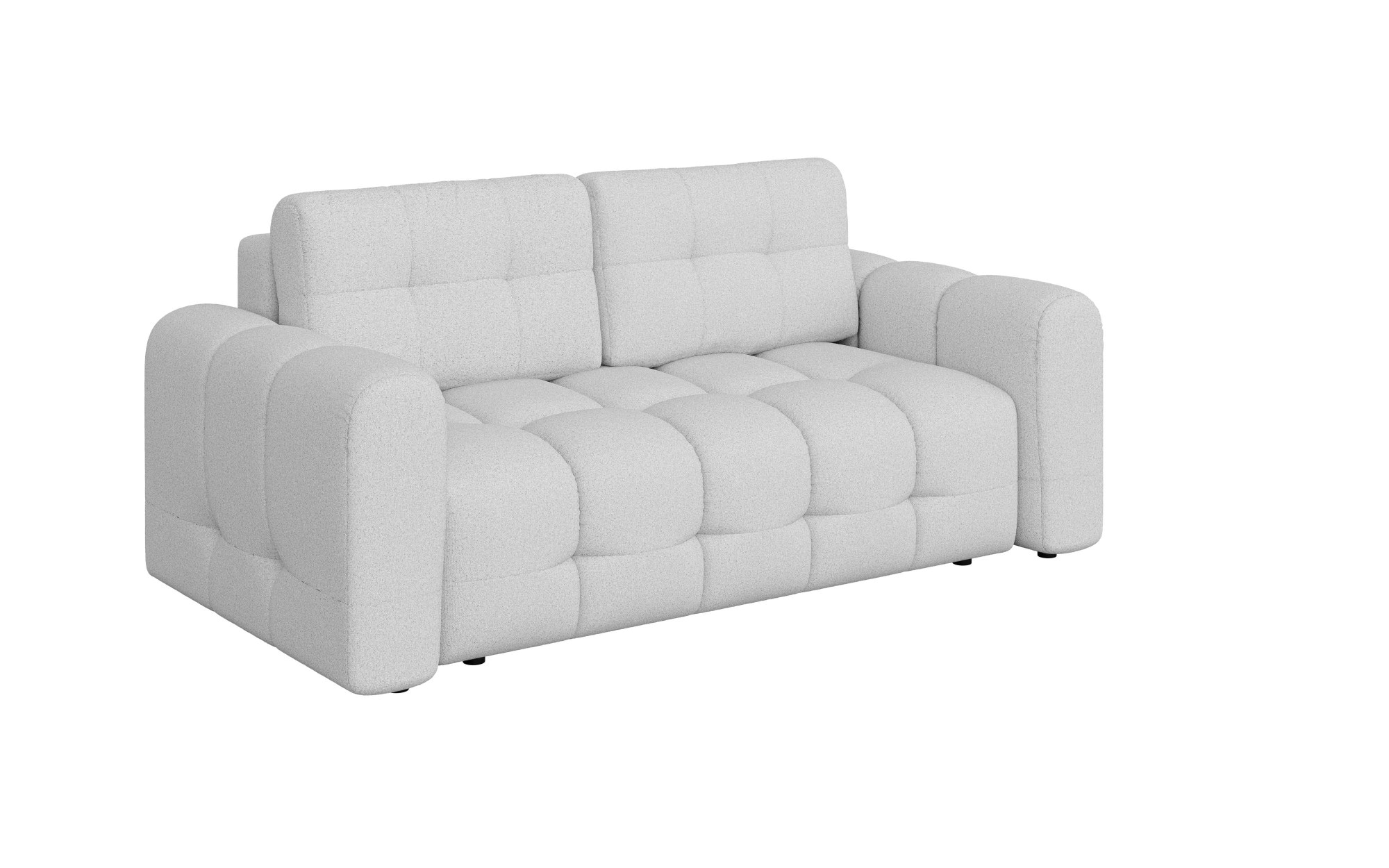 INOSIGN 2-Sitzer »Manilla, trendige Steppung, 2 Rückenkissen, B/T/H 195/107/91 cm«, mit Wellenunterfederung, in verschiedenen Materialien und Farben