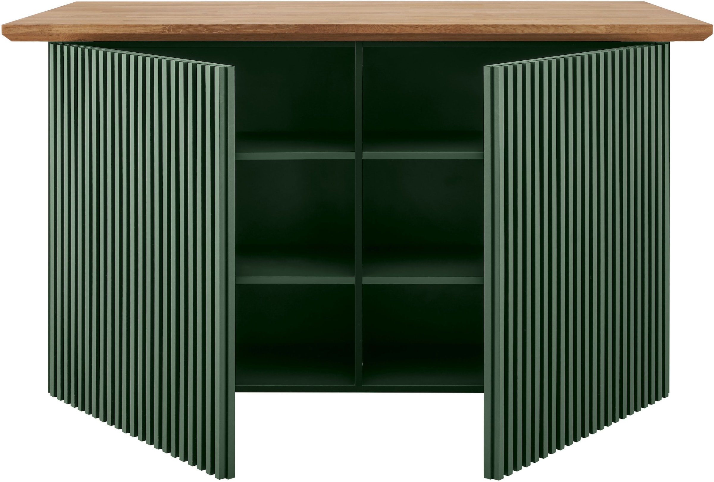 BASIC by Balculina Kücheninsel »Sandella B/H/T 160x87x90 cm« Breite 160 cm, Arbeitsplatte eiche massiv