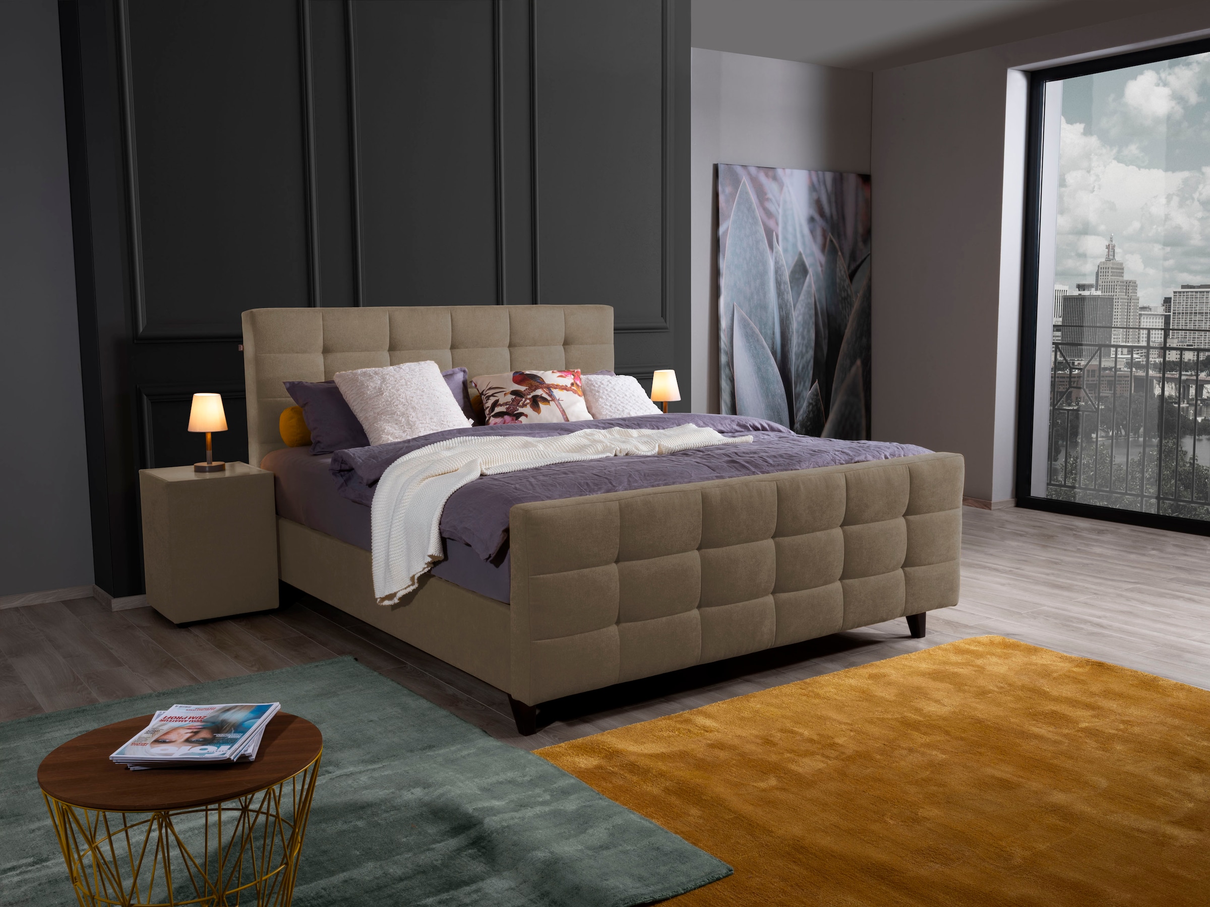 alina Boxspringbett »Dory« inklusive Matratze und Topper, mit Fußteil günstig online kaufen