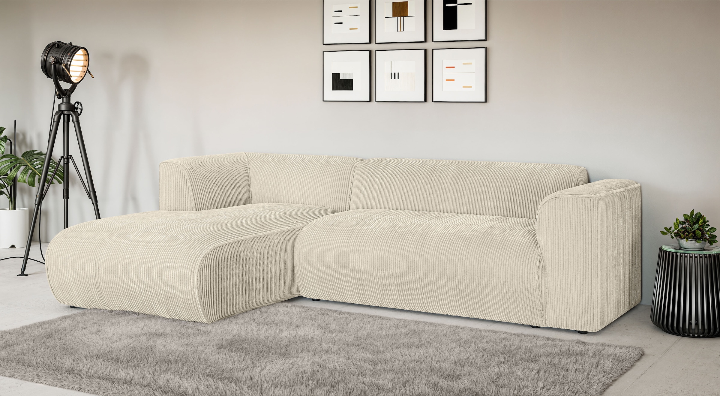 Home affaire Ecksofa »MERID L-Form (257 cm), zeitlos & stilvolles Design,« günstig online kaufen
