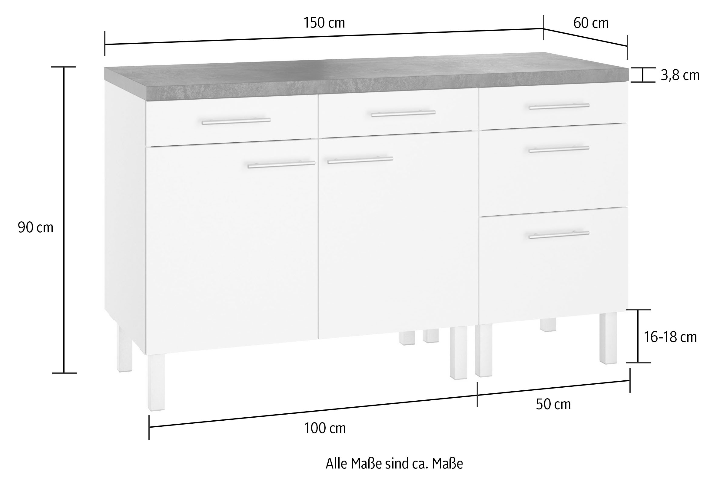 OPTIFIT Pantryküche »Lilly2«, Breite 150 cm