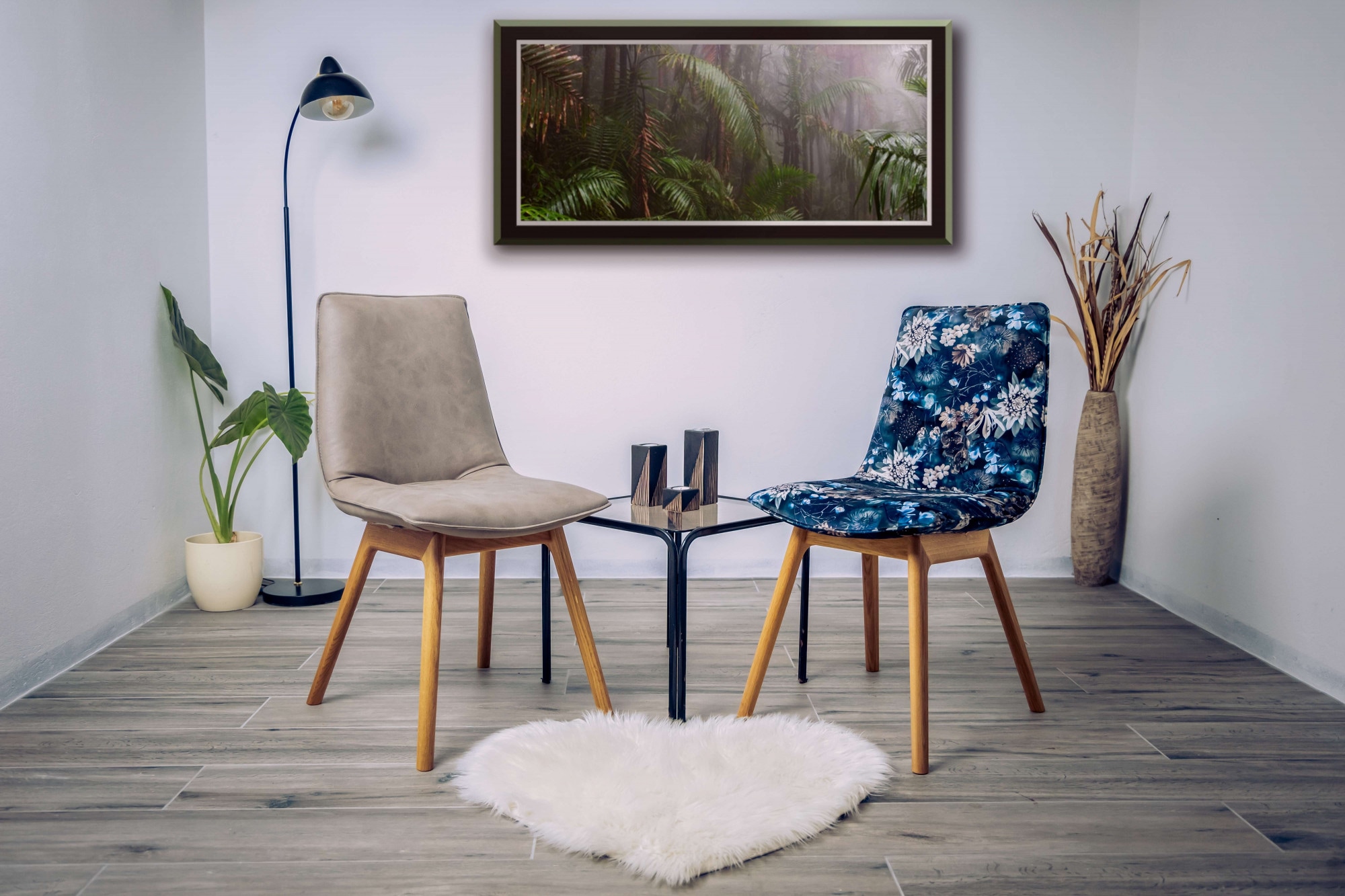 andas 4-Fußstuhl »Ramon« (Set) 2 Stk. Microfaser mit Massivholzbeinen günstig online kaufen