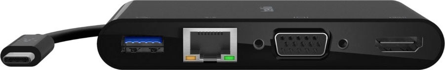 Belkin Video-Adapter »USB-C-Multimedia-Adapter«, USB-C zu HDMI-RJ-45 (Ethernet)-VGA-USB 3.0 Typ A, 15 cm