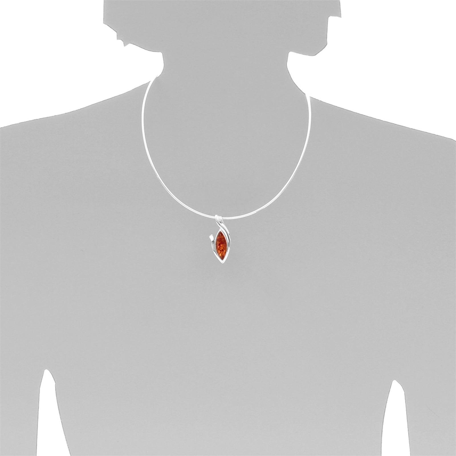 OSTSEE-SCHMUCK Halsreif »Ostsee-Schmuck Halsreif mit Anhänger Gleiter-Rikke«, (2 tlg.)