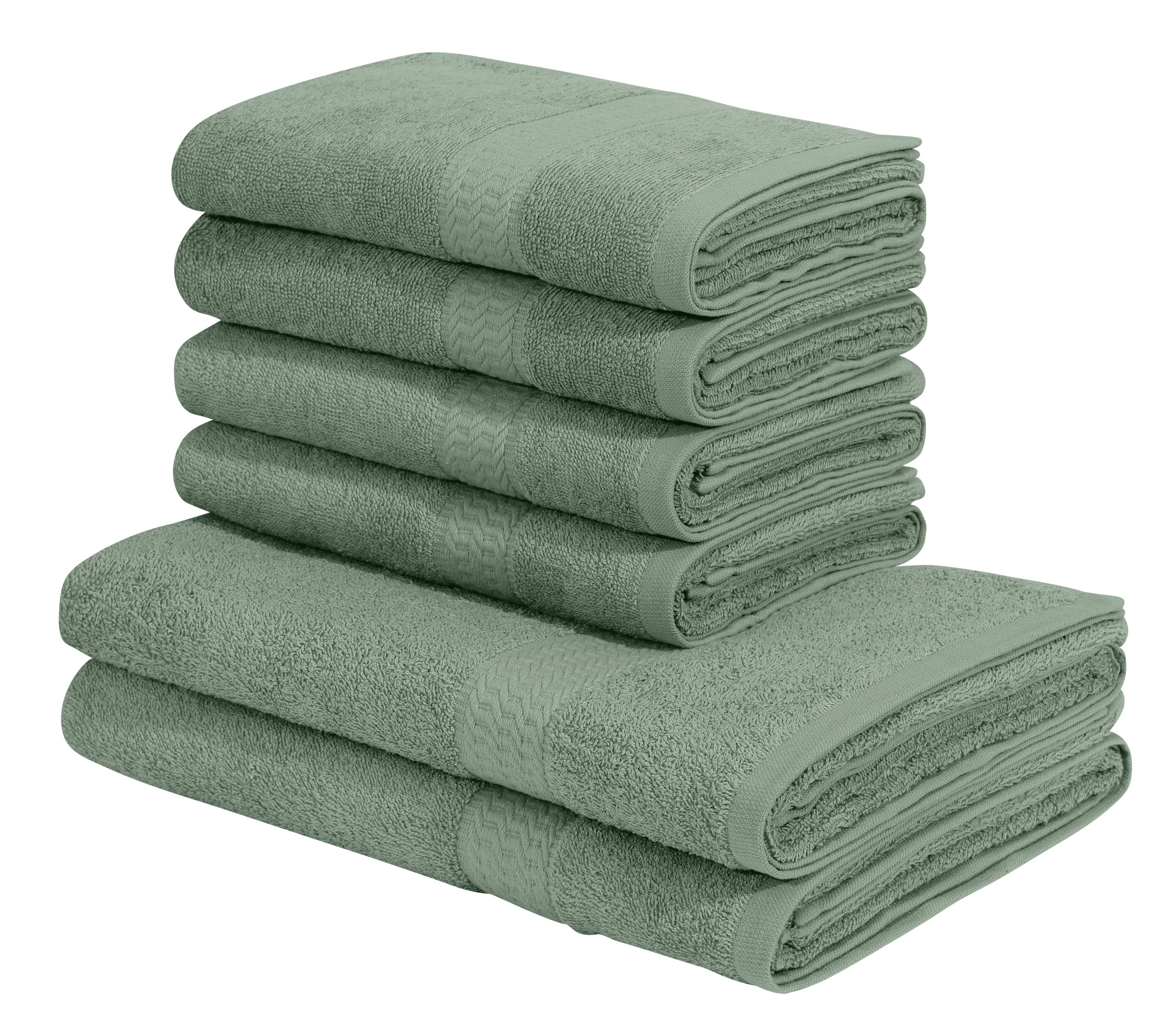my home Handtuch Set »Juna, 6-tlg., 2 Duschtücher (70x140) 4 Handtücher (50 günstig online kaufen