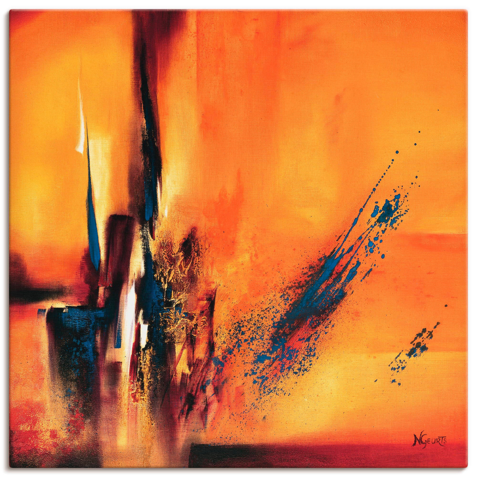 Artland Leinwandbild »Abstrakte Impressionen I« Gegenstandslos 1 Stk. tlg. günstig online kaufen