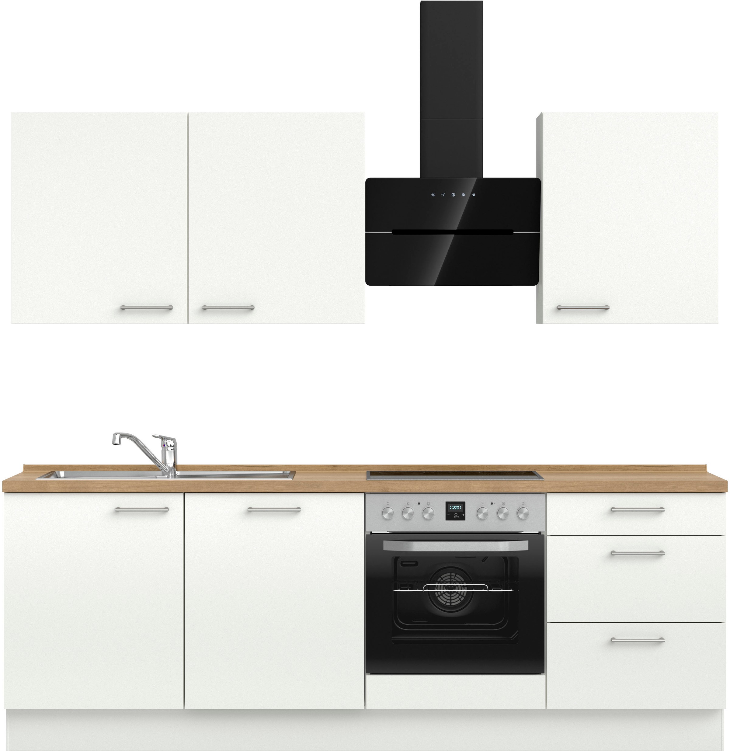 nobilia® Küchenzeile »"Laser II", Ausrichtung wählbar, Breite 240 cm« vormo günstig online kaufen
