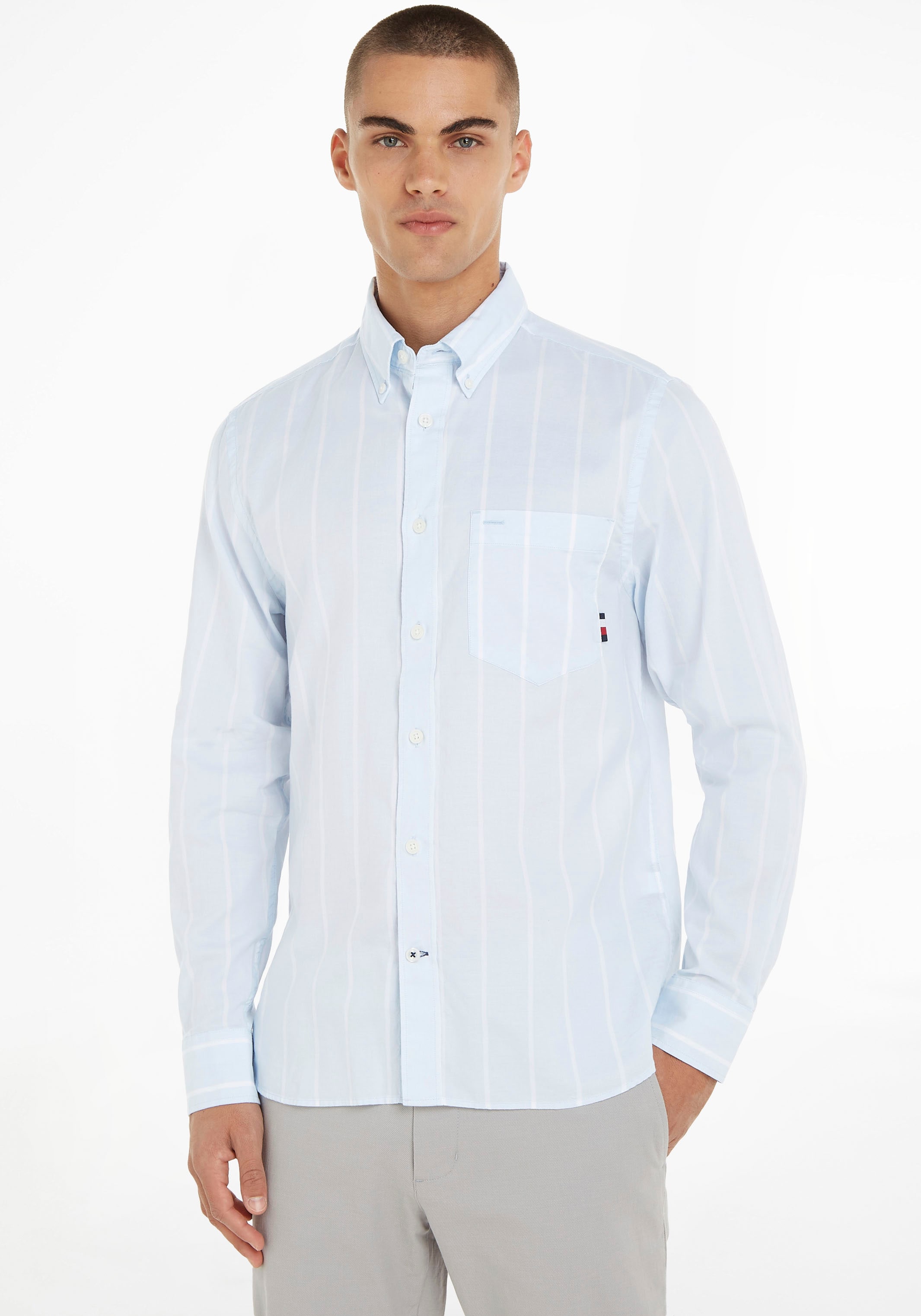 Tommy Hilfiger Langarmhemd RF kaufen »OXFORD STRIPE SHIRT«, mit Button-down-Kragen