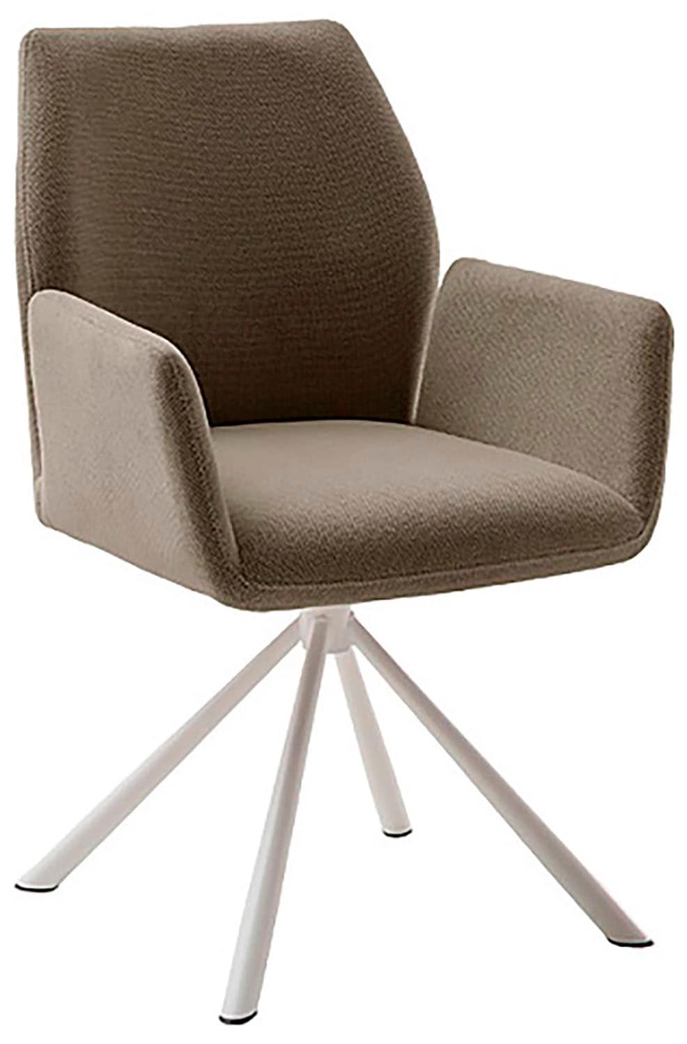 MCA furniture 4-Fußstuhl »BEVERLY«, (Set), 2 St., Chenilleoptik, Esszimmerstuhl,Chenilleoptik,360°drehbar,Sitzhöhe 49cm,belastbar 120kg