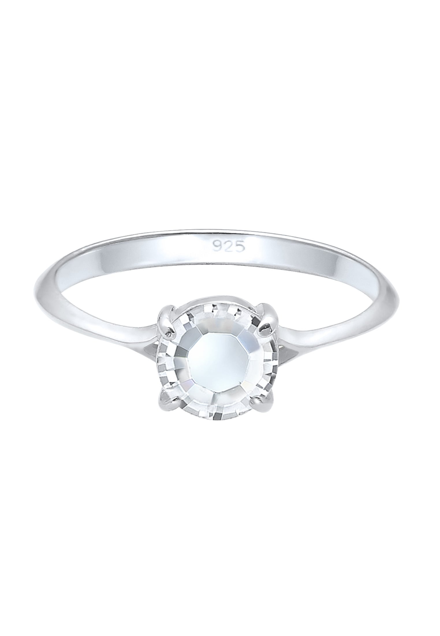 Elli kaufen Rund Fingerring Kristalle »Solitär Verlobung online Silber«