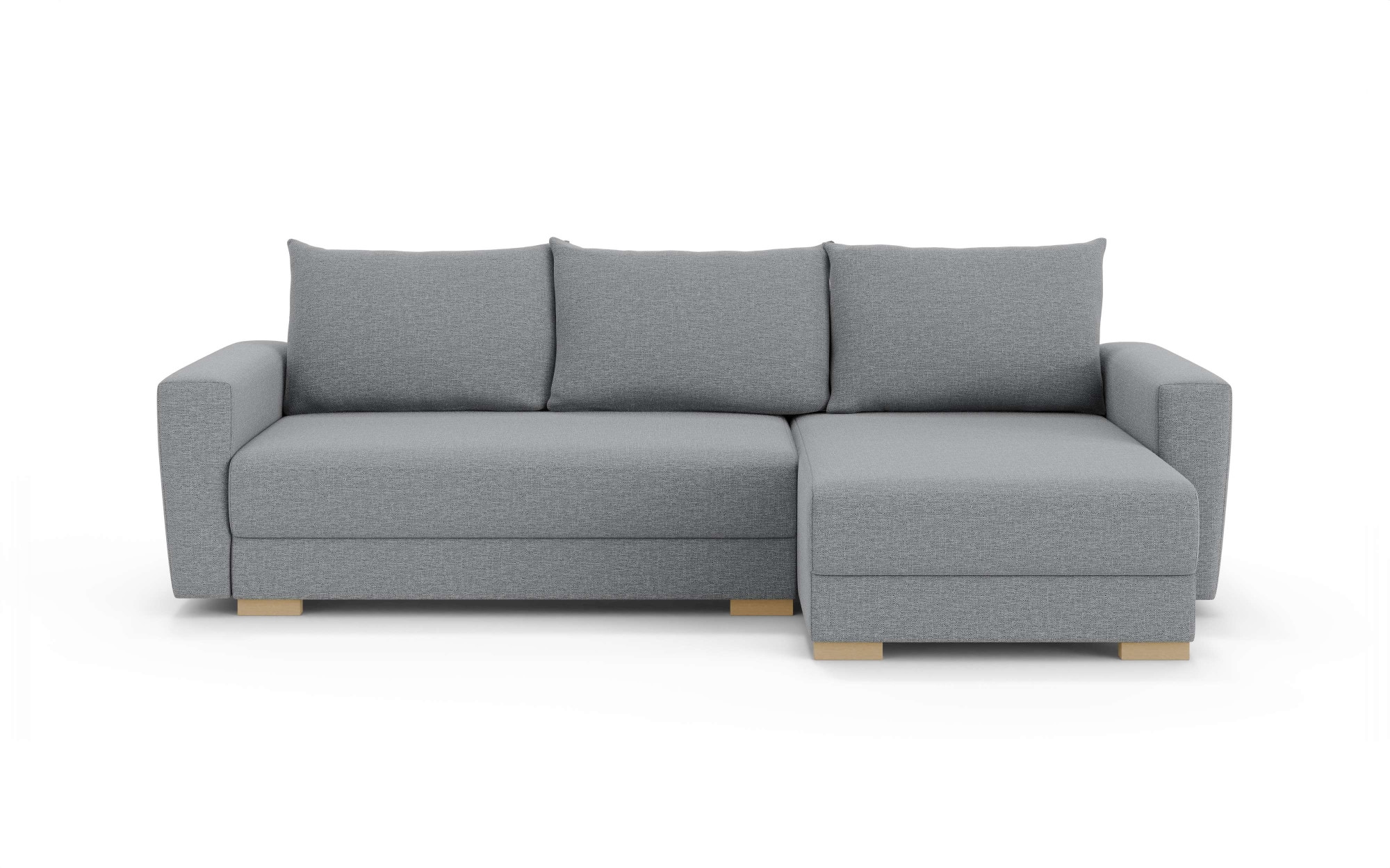 INOSIGN Ecksofa »MAGHERA universell Schlafsofa mit Bettkasten, Maße B/T/H: 255/142/84cm«, L-Form mit Recamiere rechts oder links montierbar, hoher Sitzkomfort