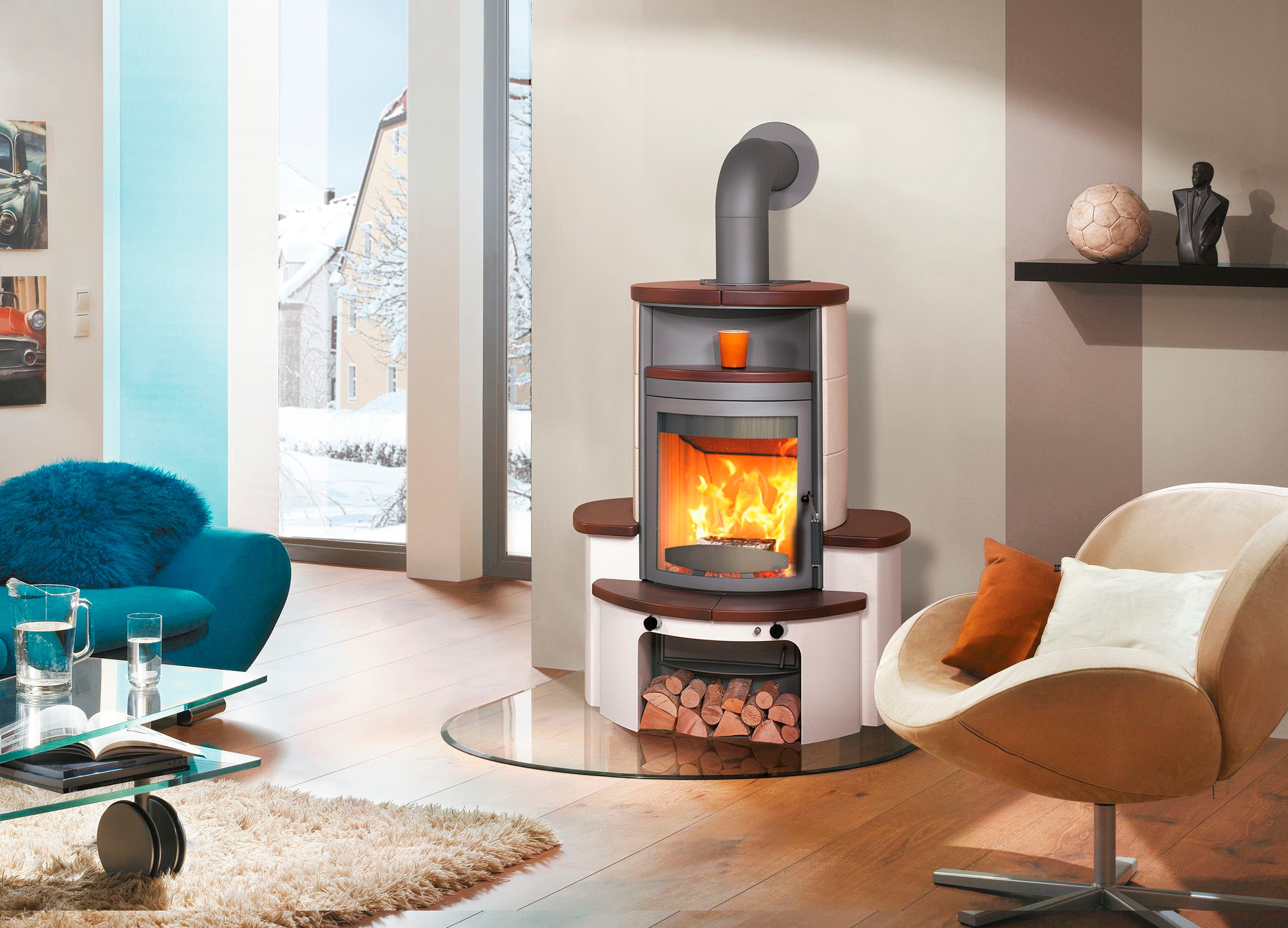 HARK Kaminofen »Avenso GT ECOplus 8 kW«, jola-braun/stone