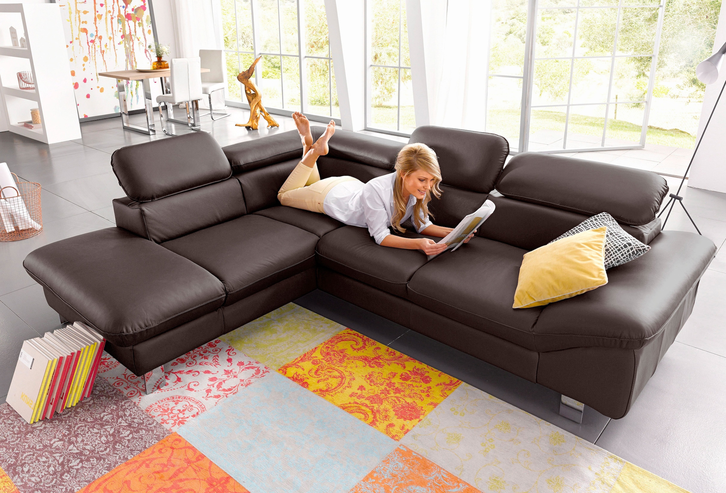 COTTA Ecksofa "Driver L-Form" mit Kopfteilverstellung, wahlweise mit Bettfu günstig online kaufen