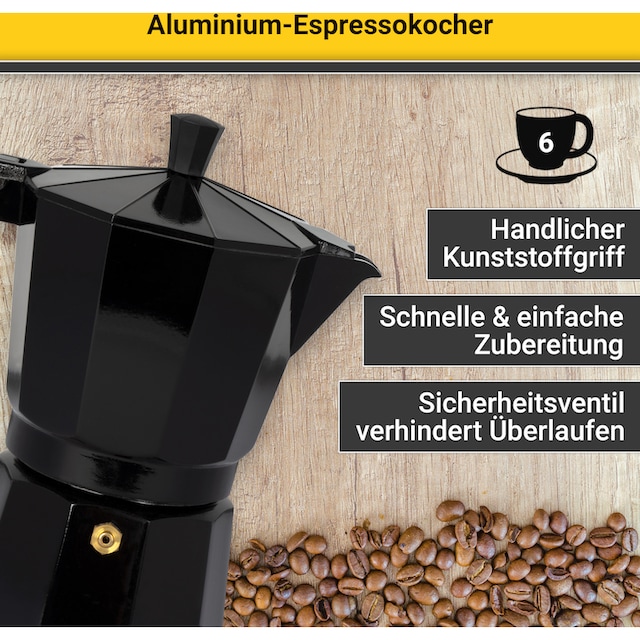 Krüger Espressokocher »Italiano NERO«, Aluminium kaufen