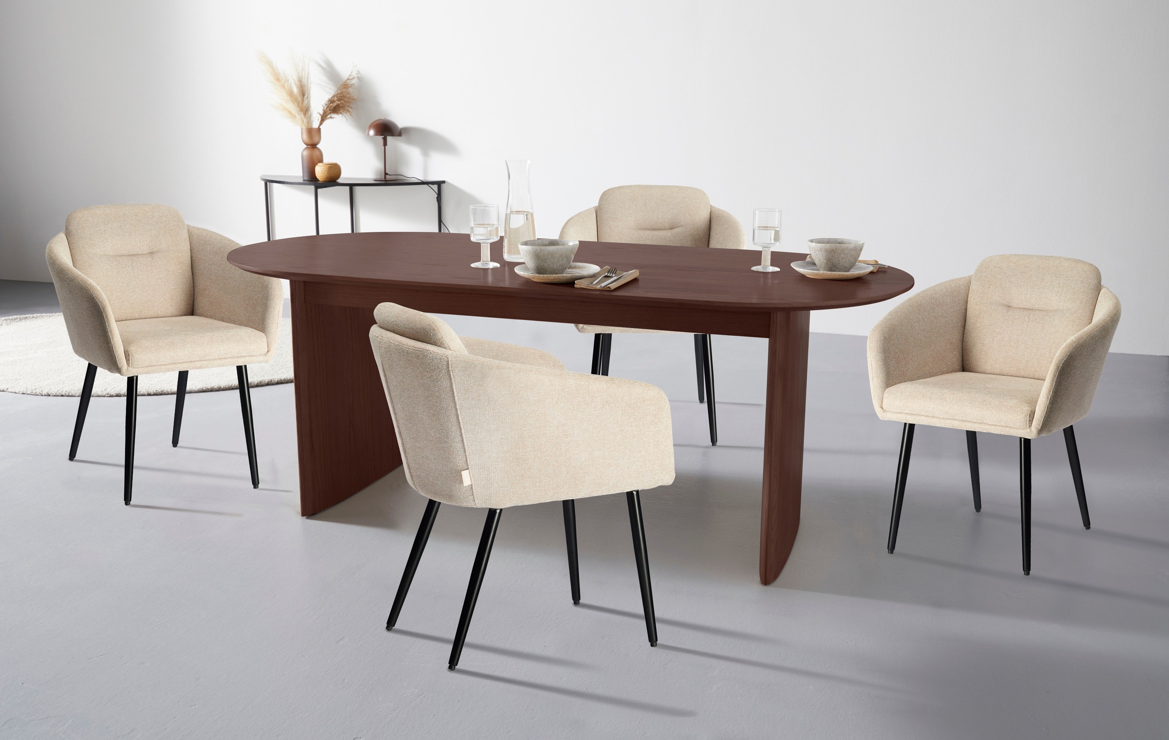 LeGer Home by Lena Gercke »Fleur, TOPSELLER!, OTTOs Choice« (Set) 2 Stk.Strukturstoff, ergonomisches Design, gesteppte Rückenlehne