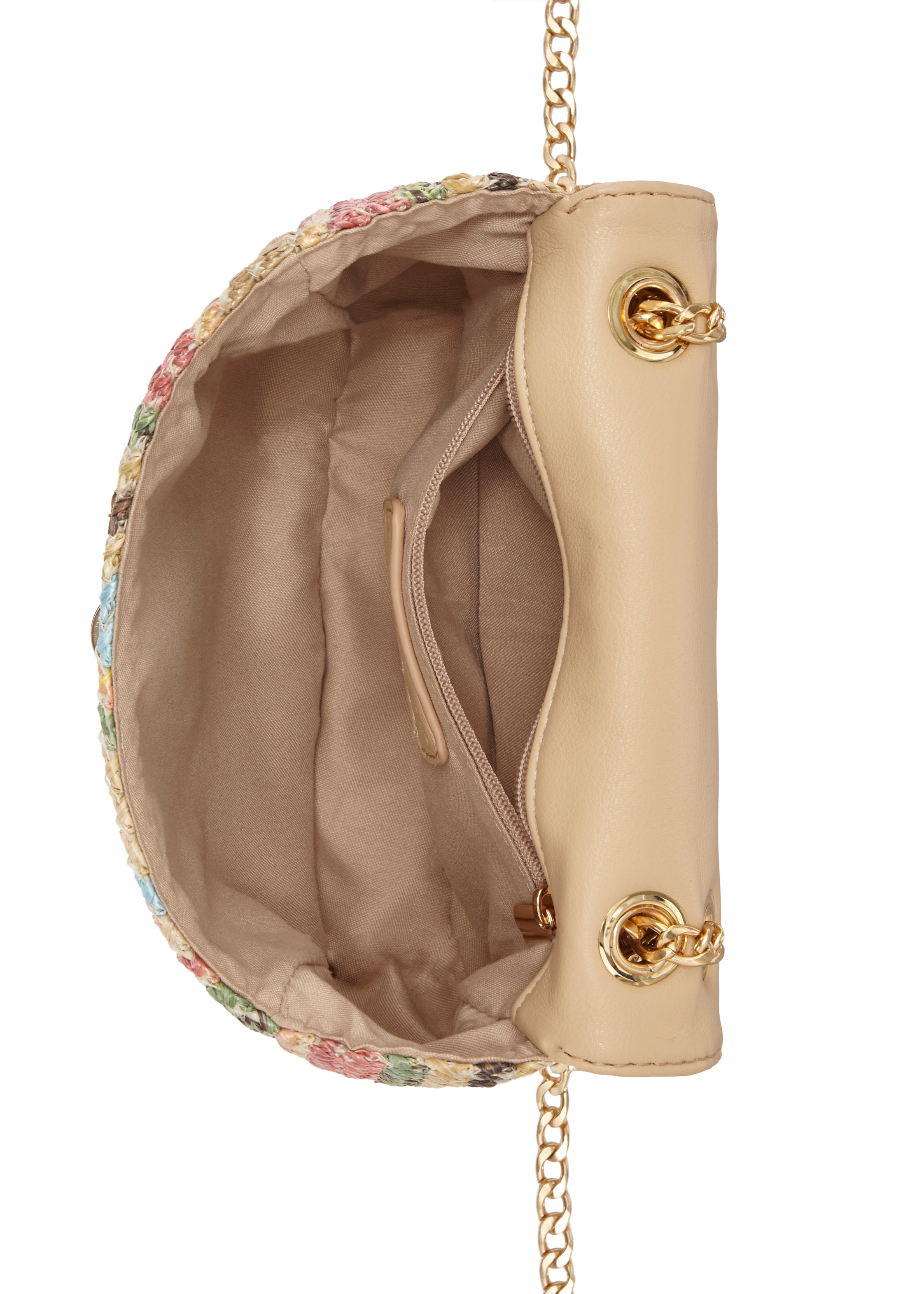 Vivance Umhängetasche »Minibag«, Handtasche, Henkeltasche, Bast-Optik, Crossbody Bag VEGAN