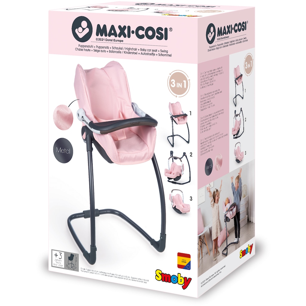 Smoby Puppenhochstuhl »Maxi-Cosi 3in1«, Made in Europe