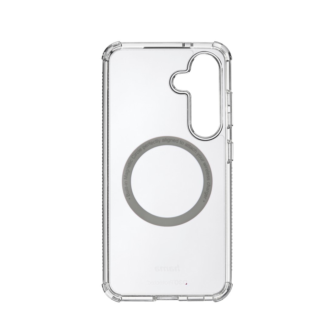 Hama Smartphone-Hülle »Handyhülle magnetisch für Galaxy S25+ (für Qi2, D3O, durchsichtig)«, Samsung Galaxy S25+, Wireless-Charging