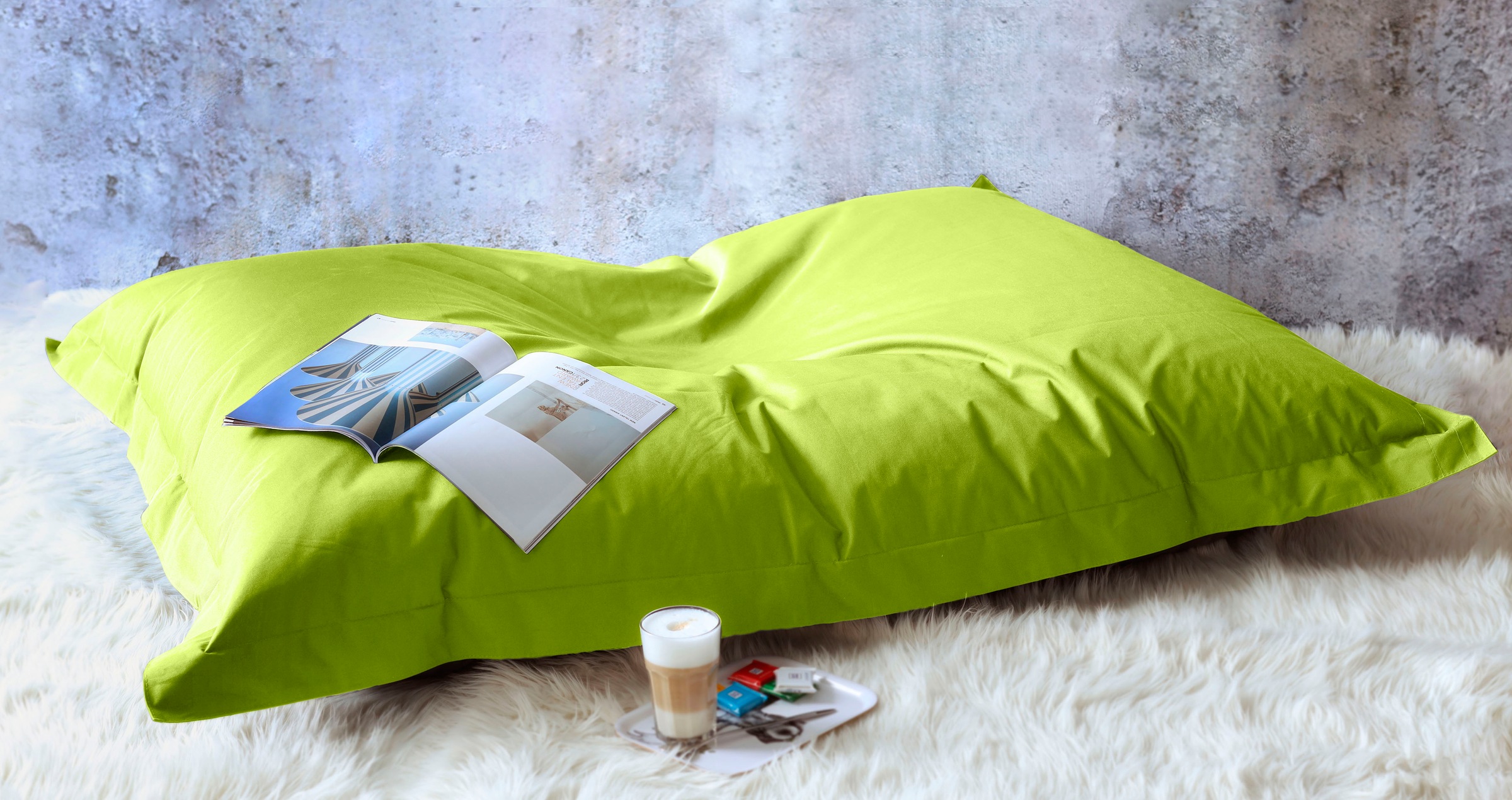 KINZLER Sitzsack »XXL Outdoorfähig« 1 Stk. tlg. Uni Farben, Outdoor geeignet, ideal im Wohnzimmer & Kinderzimmer grün Bezug: 100% Polyester