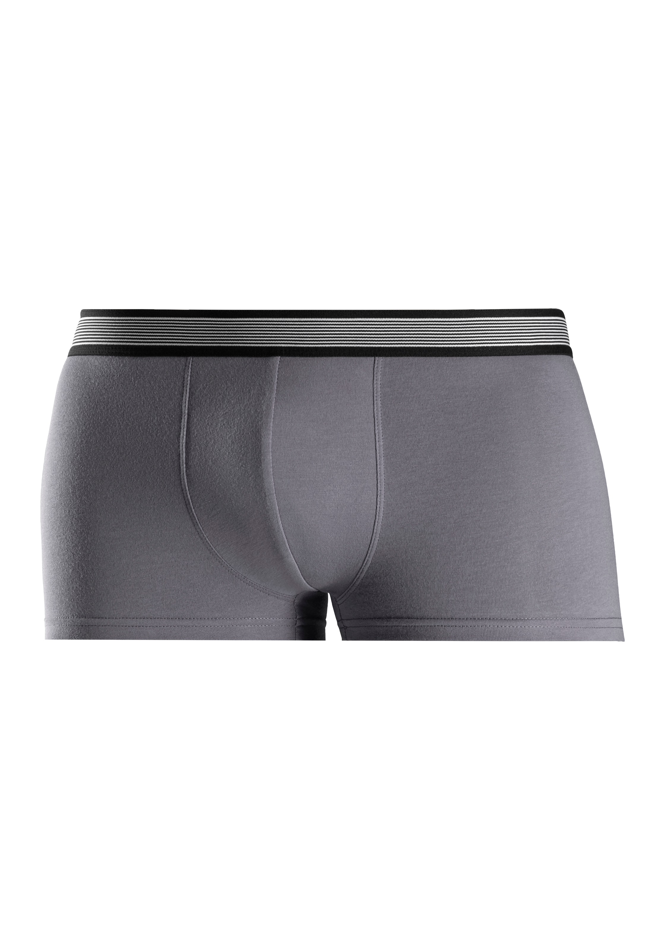 H.I.S Boxershorts, (Packung, 4 St.), in Hipster-Form mit gestreiftem Webbund