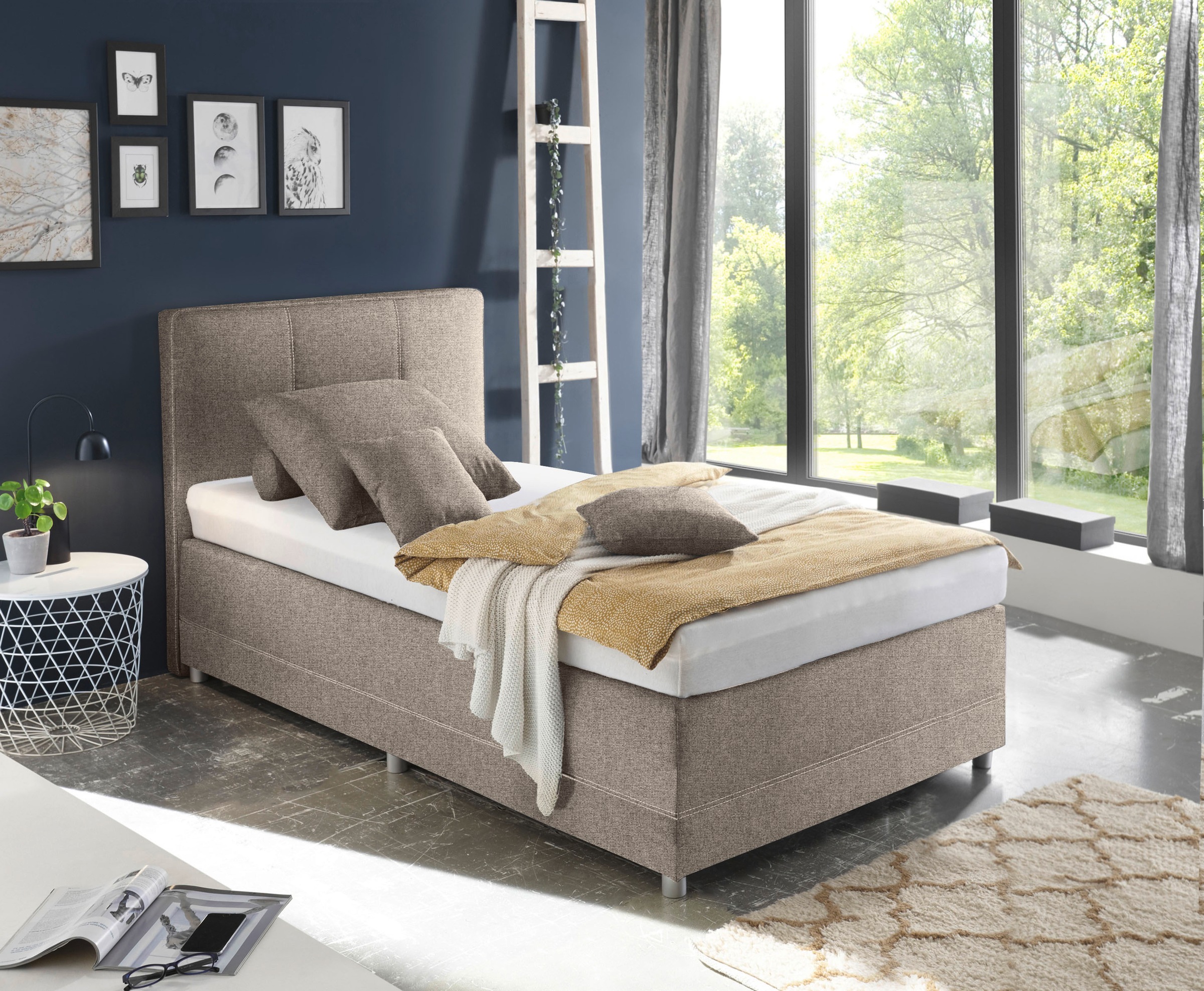 ED EXCITING DESIGN Boxspringbett »Luanda«, wahlweise mit Matratze und Topper