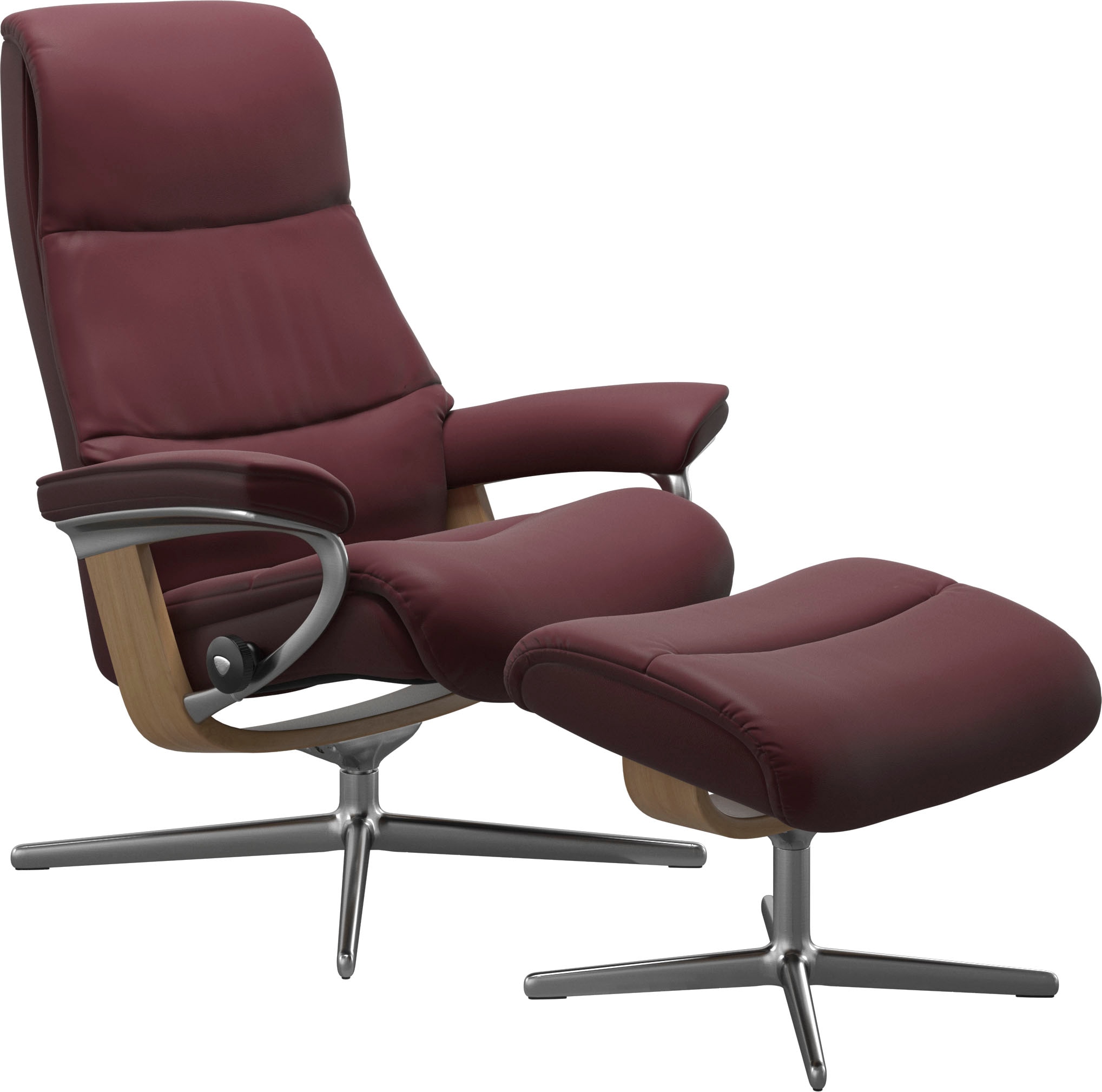 Stressless Fußhocker "View", mit Cross Base, Größe S, M & L, Holzakzent Eic günstig online kaufen