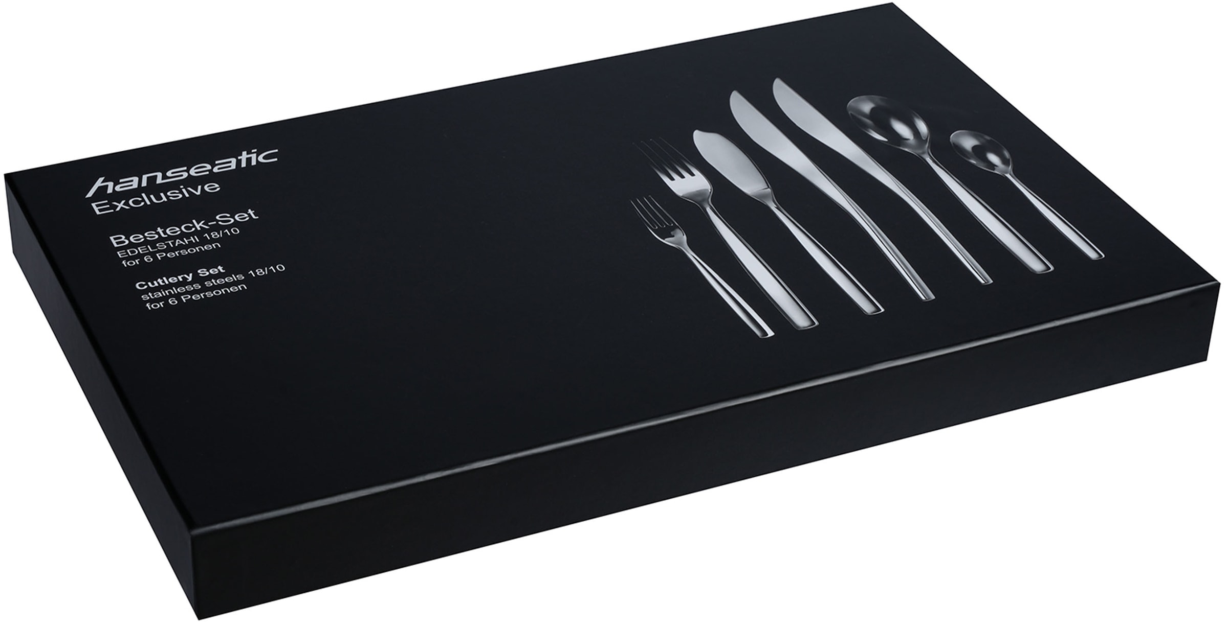 Hanseatic Besteck-Set »EXCLUSIVE«, (Set, 42 tlg.), stehendes Design von Ess- und Steakmessern